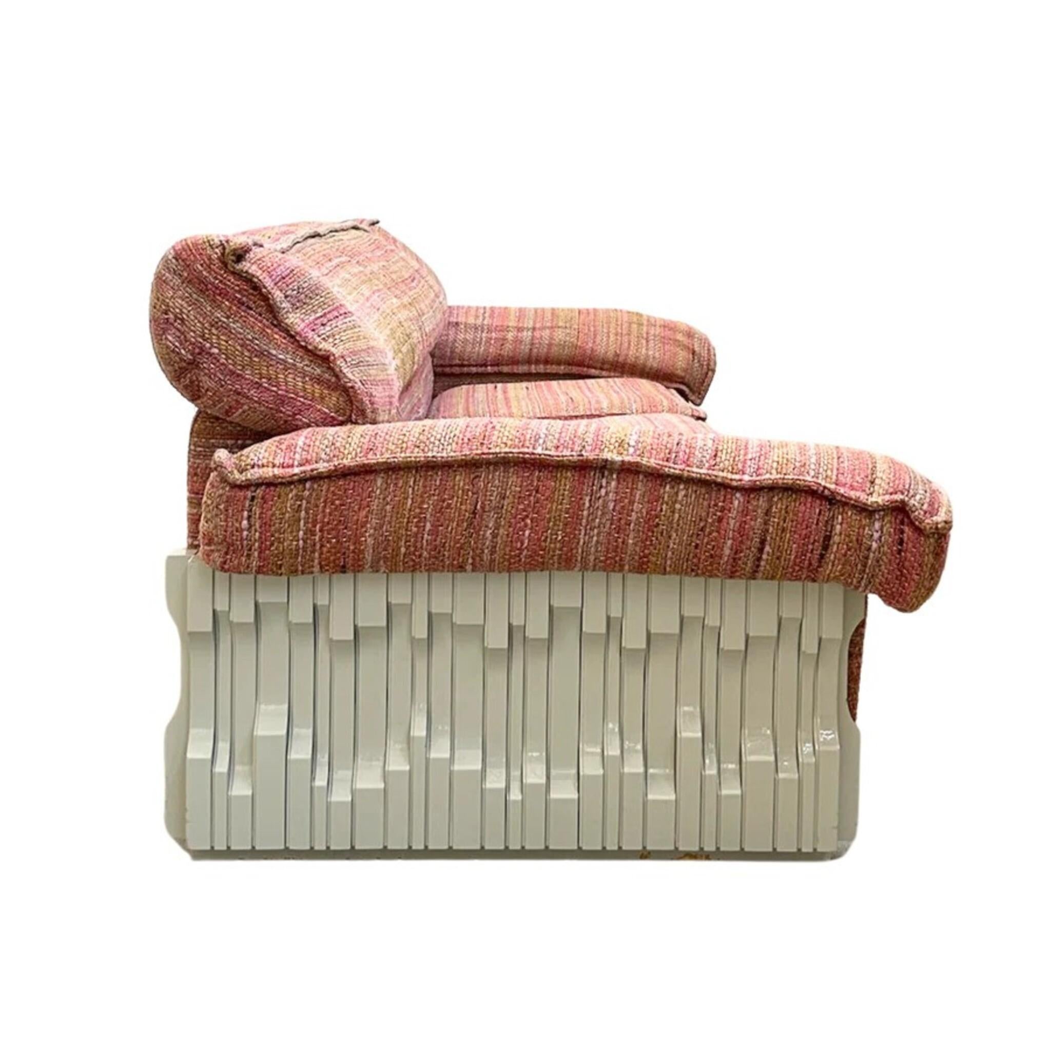 Luciano Frigerio 'Norman' 3-Sitzer-Sofa mit Missoni-Polsterung, Italien, 1970er Jahre (Italienisch) im Angebot