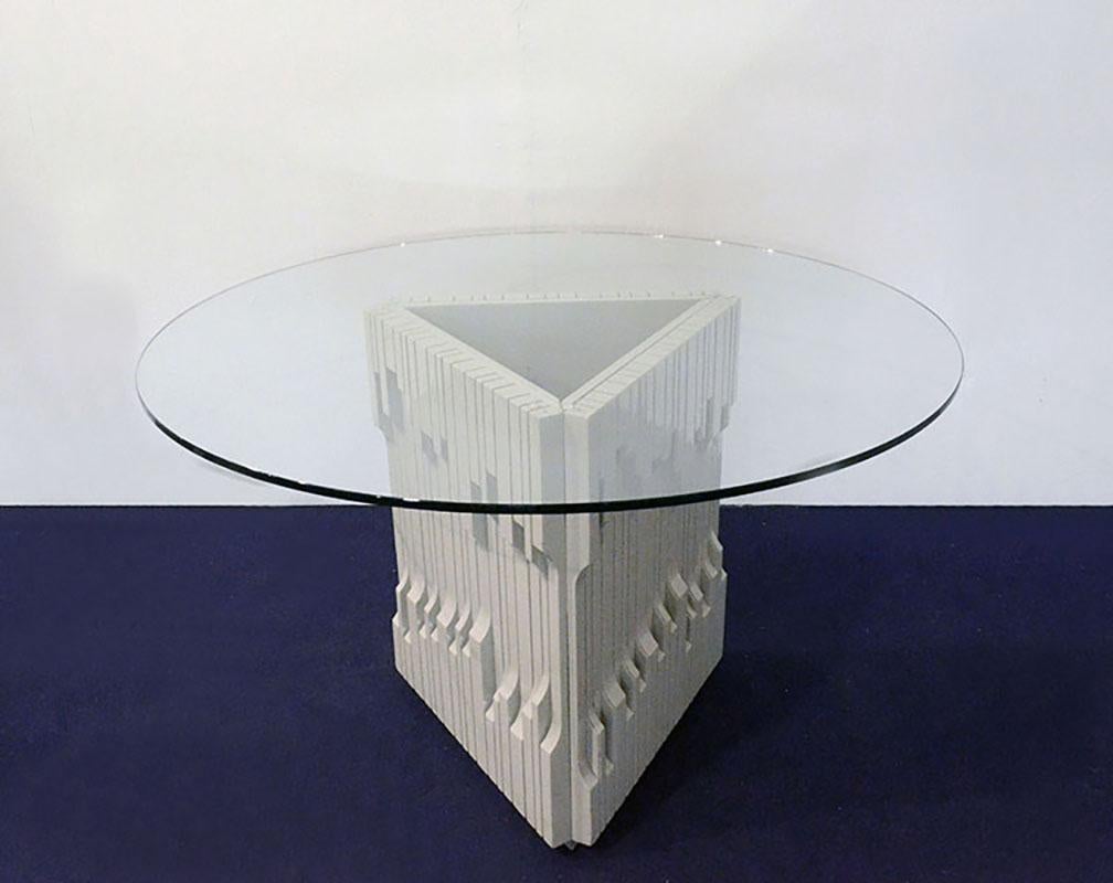 Mesa Luciano Frigerio 'Norman' de madera maciza lacada Italiano en venta
