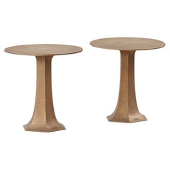 Luciano Frigerio Pair of Solid Cast Brass Side Tables Mod. Rapsodia, Italy 1970s
