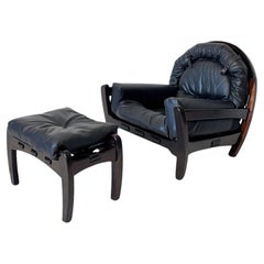 Luciano Frigerio, Armchair and ottoman  mod. "Rancero" 1970s