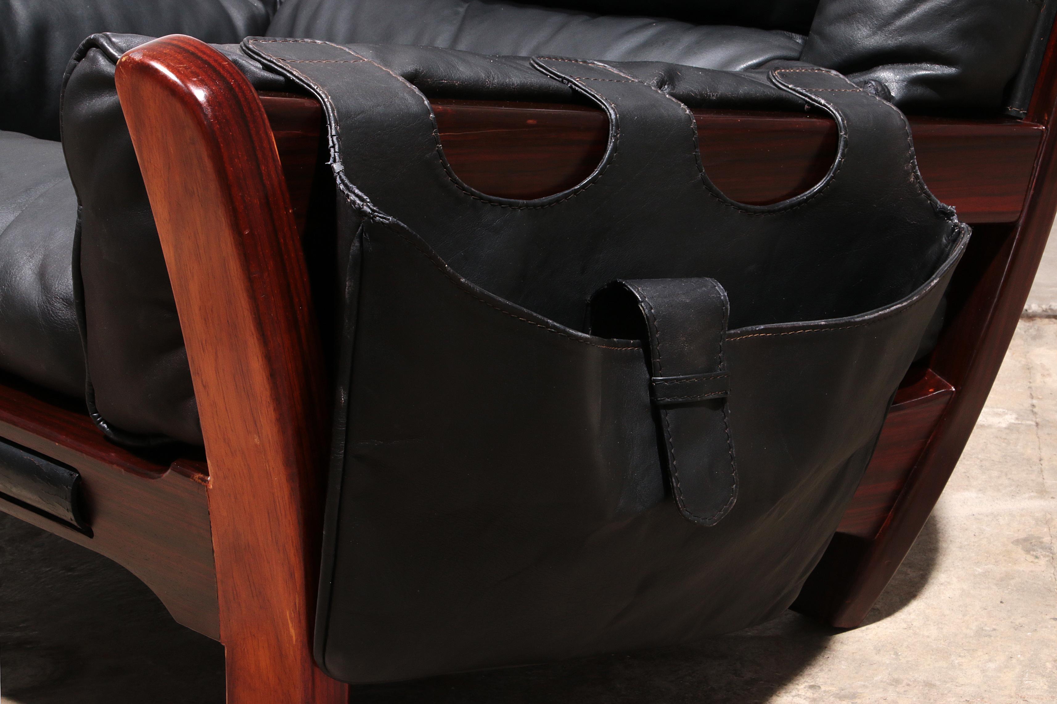 Luciano Frigerio „Rancero“ Leder-Loungesessel „Rancero“ – italienisches Design der 1970er Jahre im Angebot 3