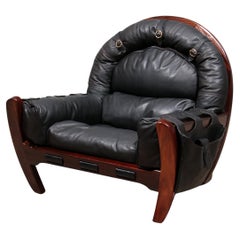 Luciano Frigerio "Rancero" Leather Lounge Chair - 1970s Italian Design