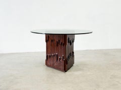 Luciano Frigerio sculptural wooden Barium dining table