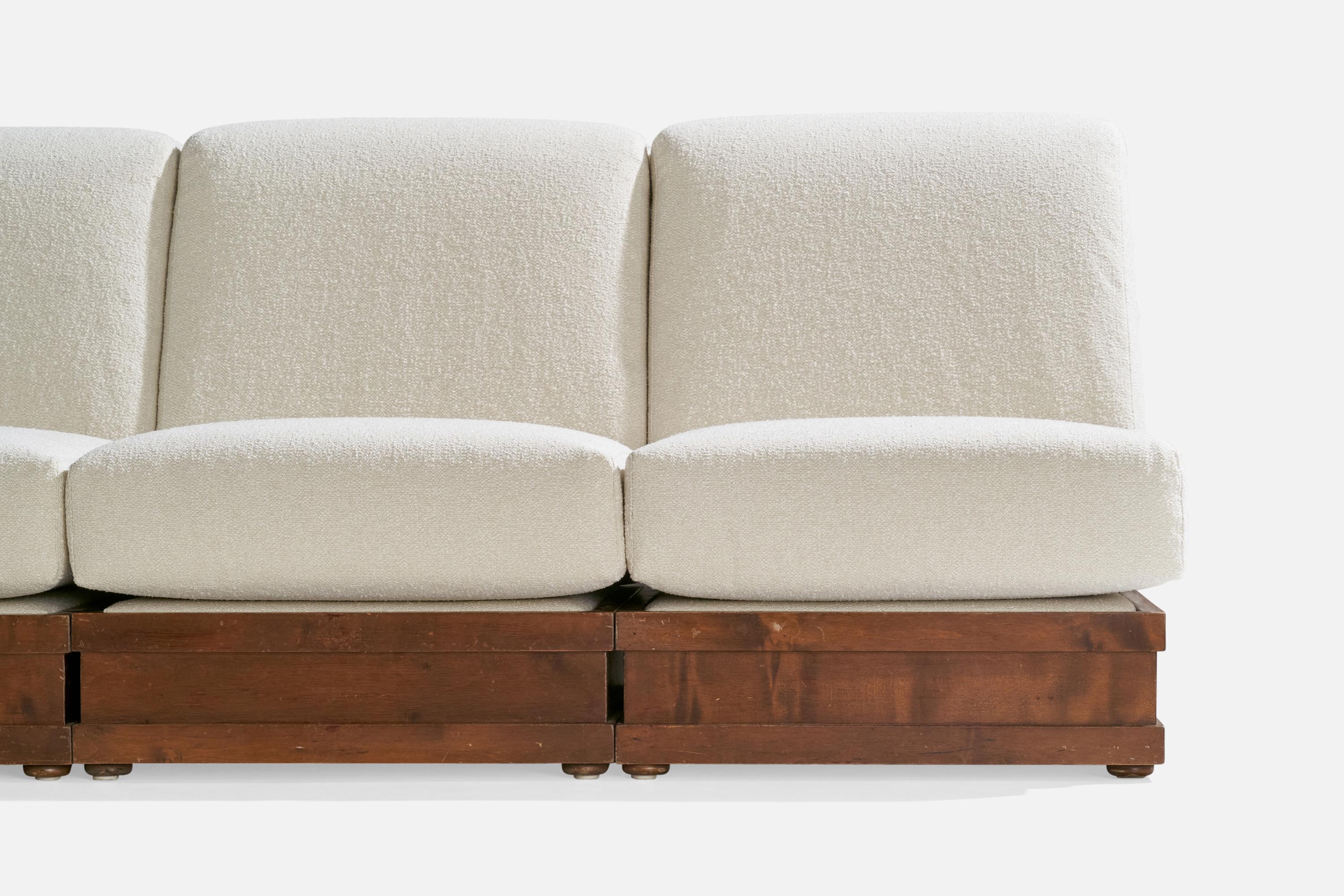 Tissu Canapé sectionnel Luciano Frigerio, bois, tissu, Italie, 1970 en vente