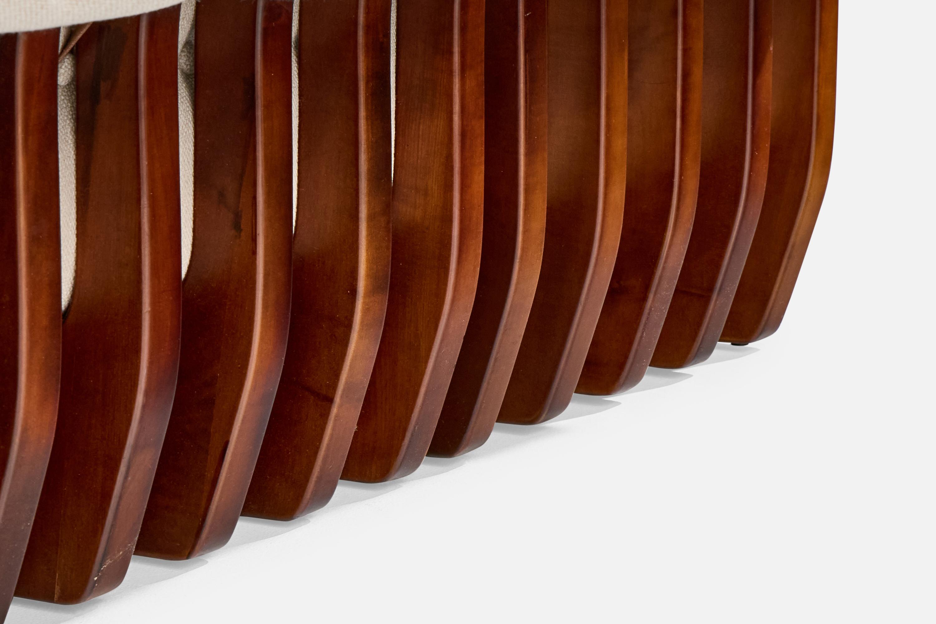 Canapé sectionnel Luciano Frigerio, bois, tissu, Italie, 1970 en vente 2