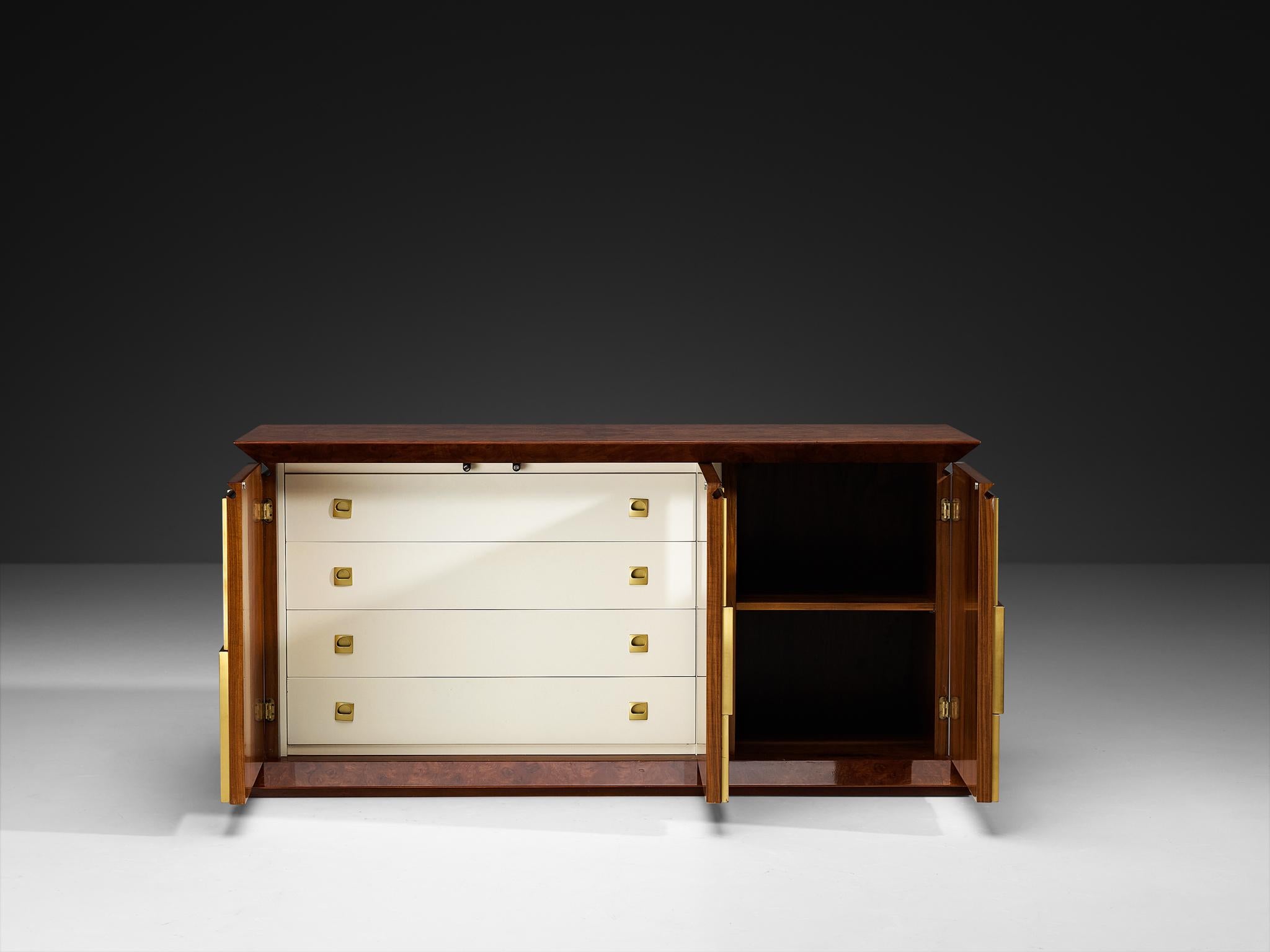 Luciano Frigerio Sideboard aus Messing und Holz im Angebot 5