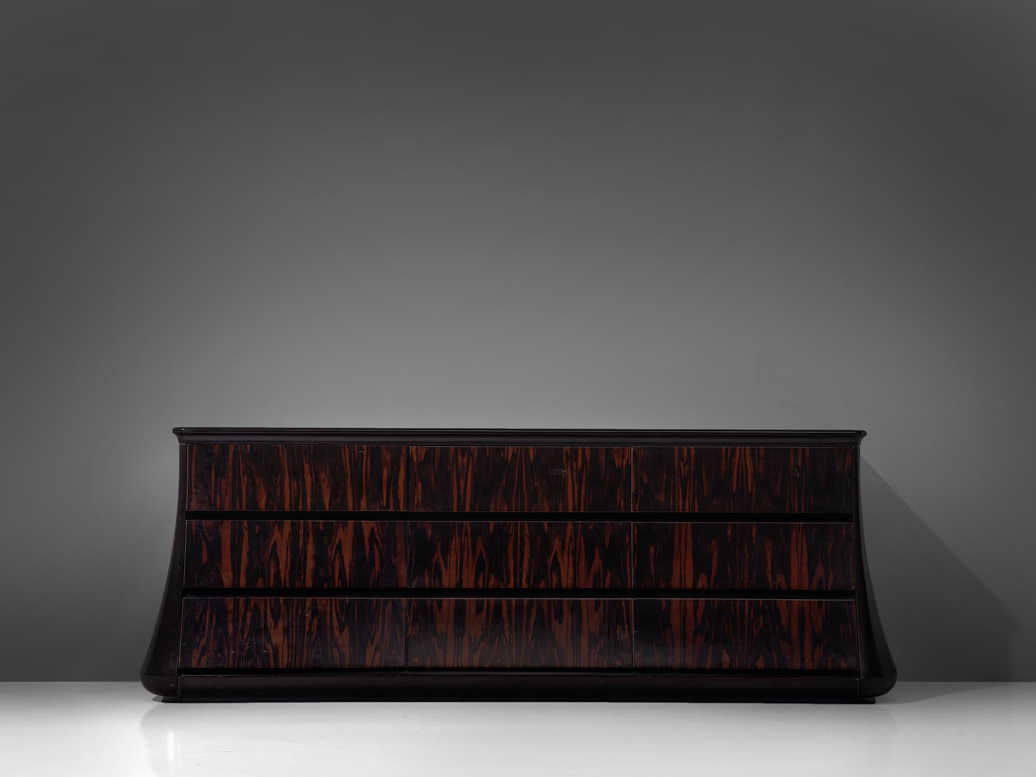 Mid-Century Modern Luciano Frigerio Sideboard in Macassar Ebony