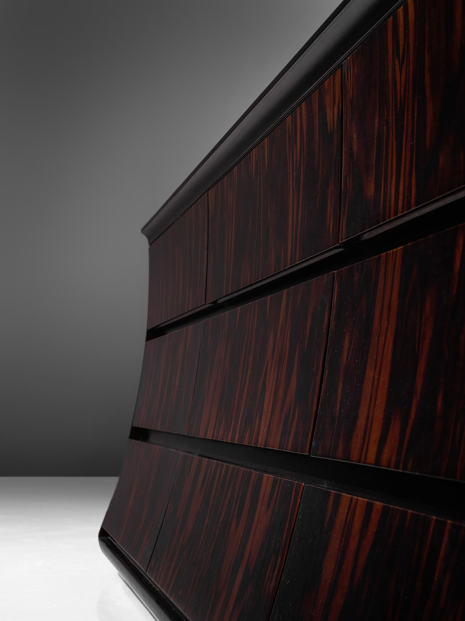 Luciano Frigerio Sideboard in Macassar Ebony In Good Condition In Waalwijk, NL