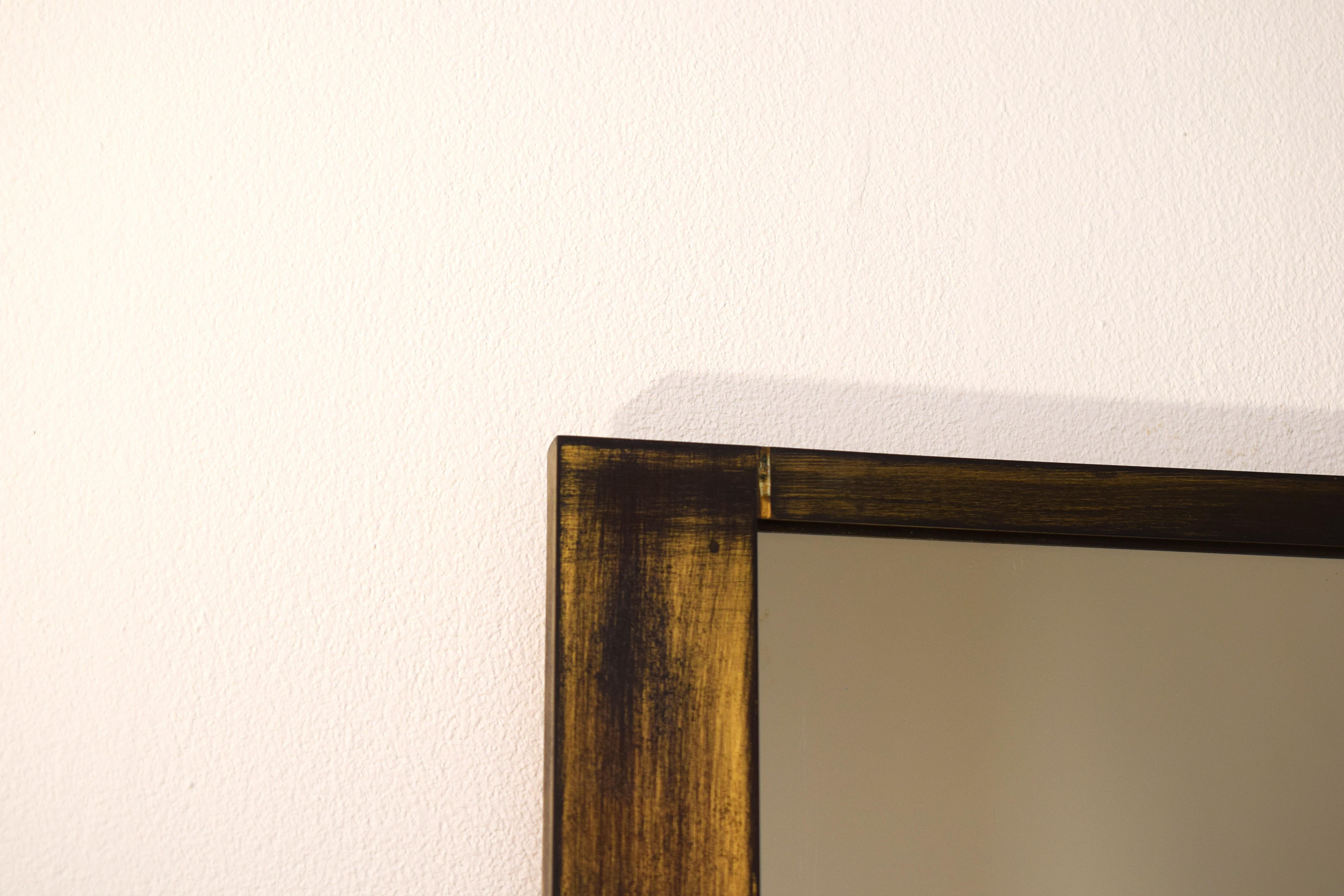 Late 17th Century Luciano Frigerio - Miroir en laiton, 1970 en vente