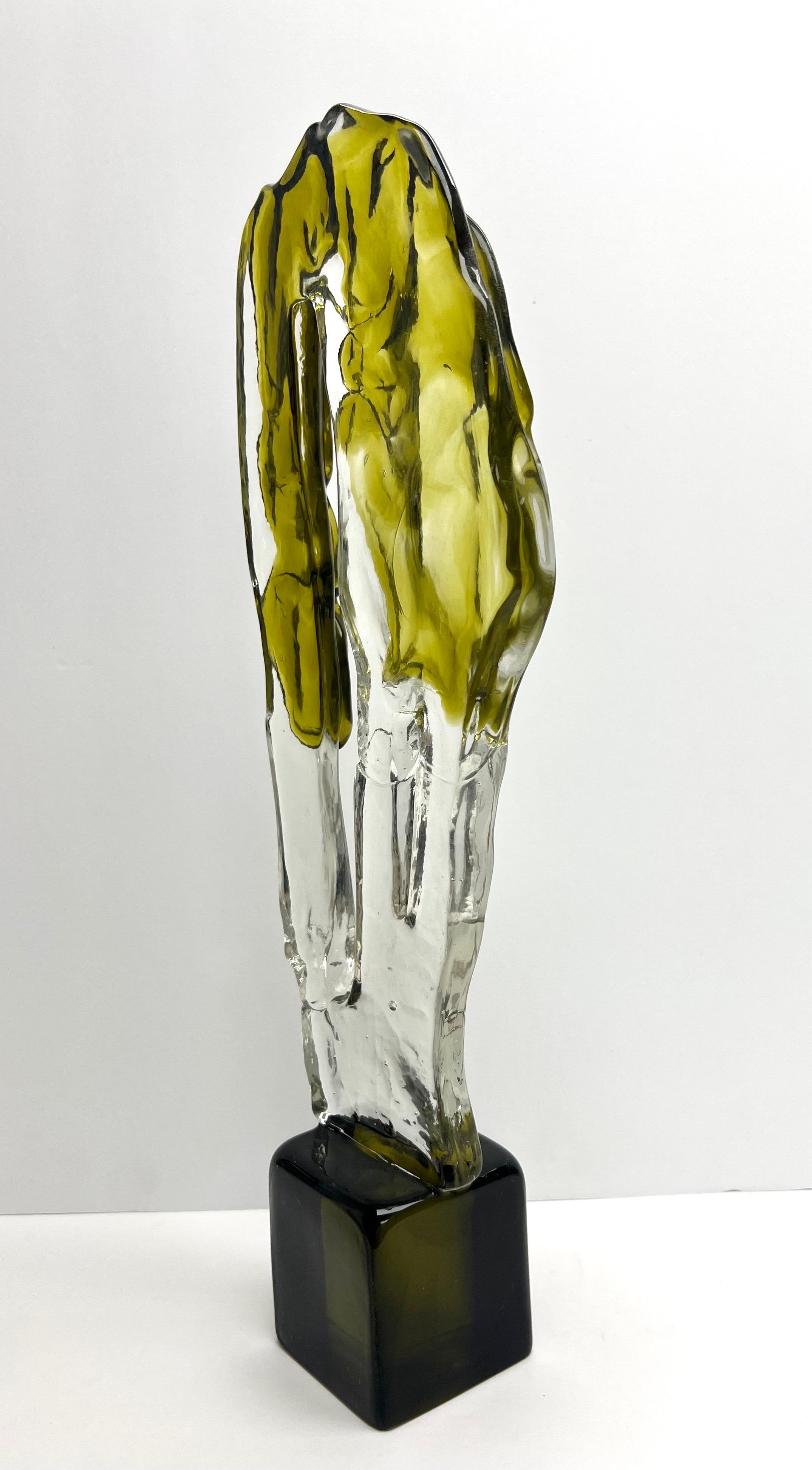 Luciano Gaspari for Salviati Murano Art Glass Sculpture, 1970s In Excellent Condition For Sale In Miami, FL