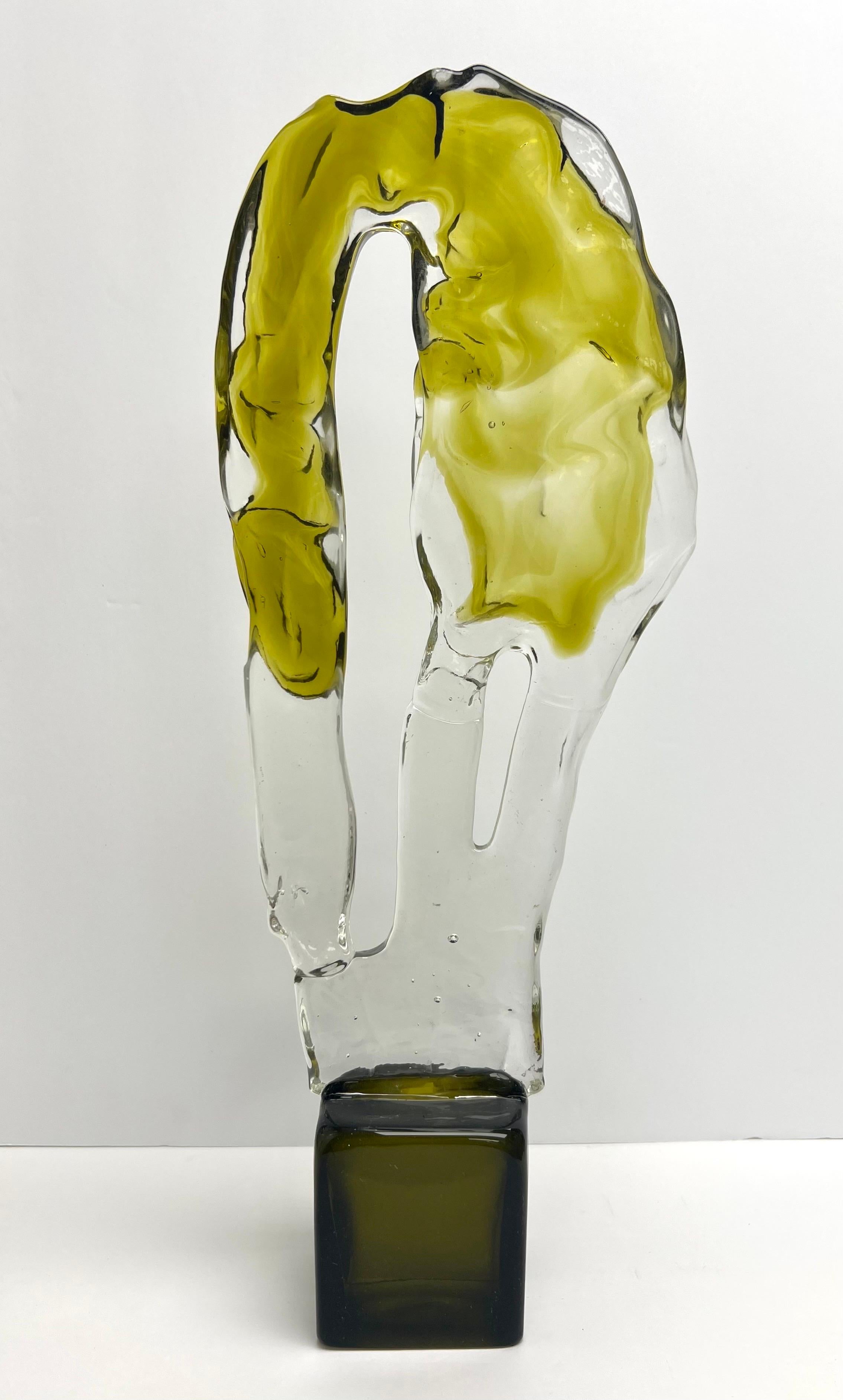 Late 20th Century Luciano Gaspari for Salviati Murano Art Glass Sculpture, 1970s For Sale