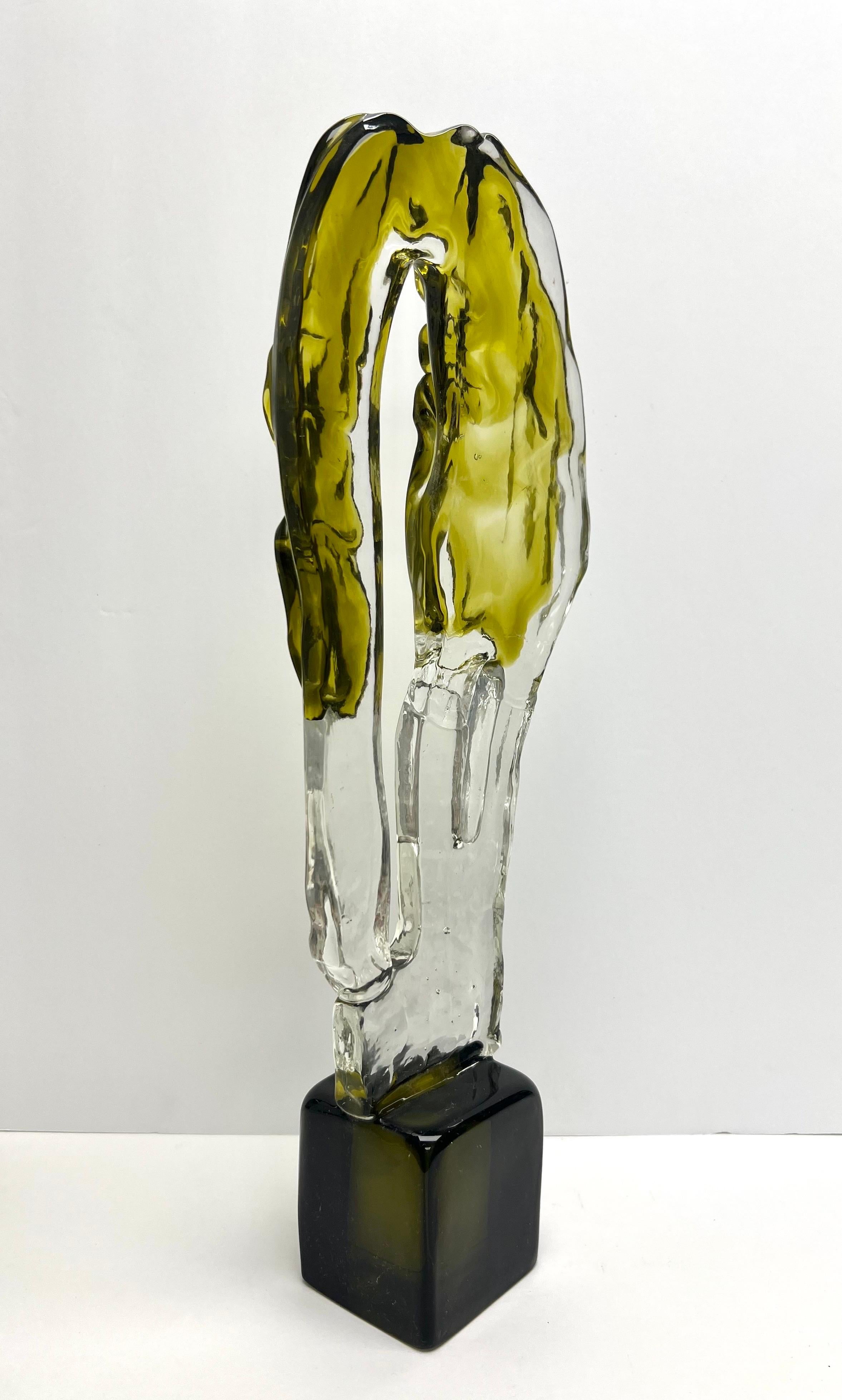Luciano Gaspari für Salviati, Skulptur aus Murano-Kunstglas, 1970er-Jahre (Glaskunst) im Angebot