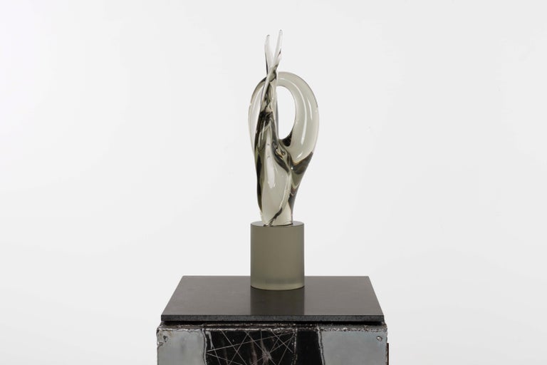 Italian Luciano Gaspari Glass Bird Sculpture For Sale