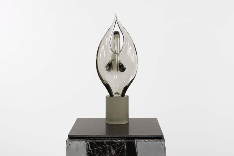 Mid-20th Century Luciano Gaspari Glass Bird Sculpture For Sale