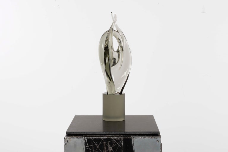 Blown Glass Luciano Gaspari Glass Bird Sculpture For Sale