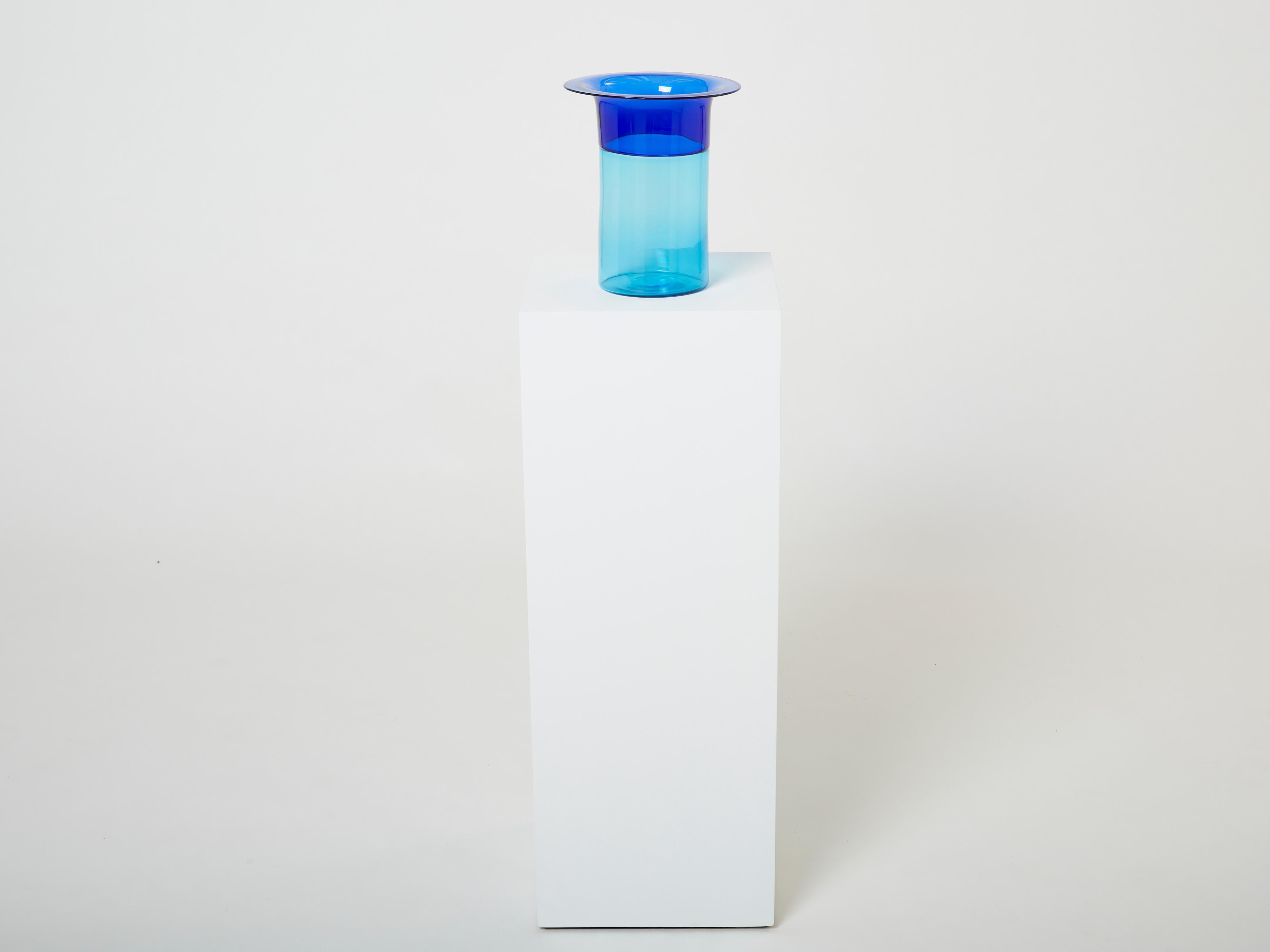 Late 20th Century Luciano Gaspari Large Incalmo Murano Glass Vase by Salviati 1970 For Sale