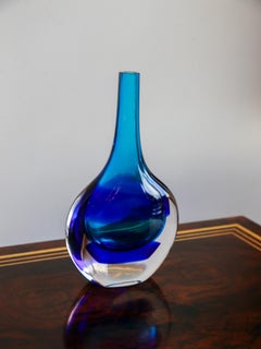 Luciano Gaspari Murano Glass Sommerso Glasvase, Italien 1960er Jahre