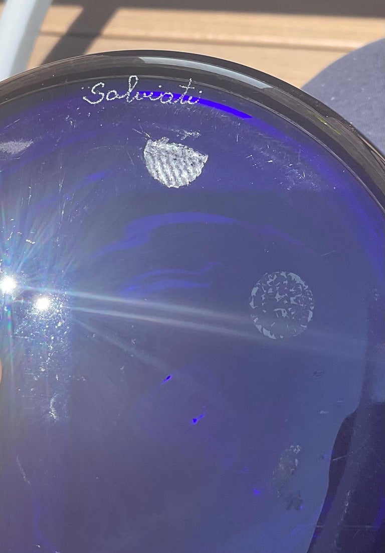 Luciano Gaspari Salviati Murano Glass Sasso Vase in brilliant applied ...