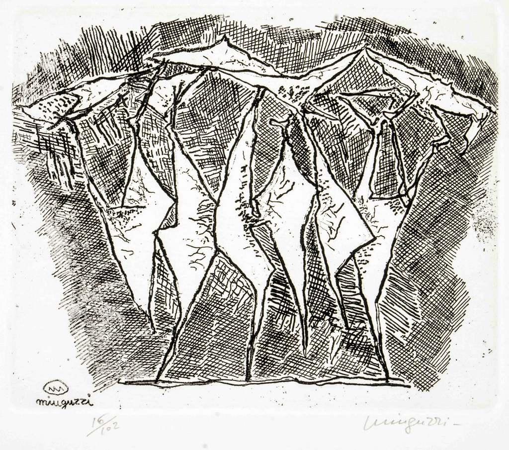 Etching on Paper, Abstract Style, Signed, Edition 16/102, 1964