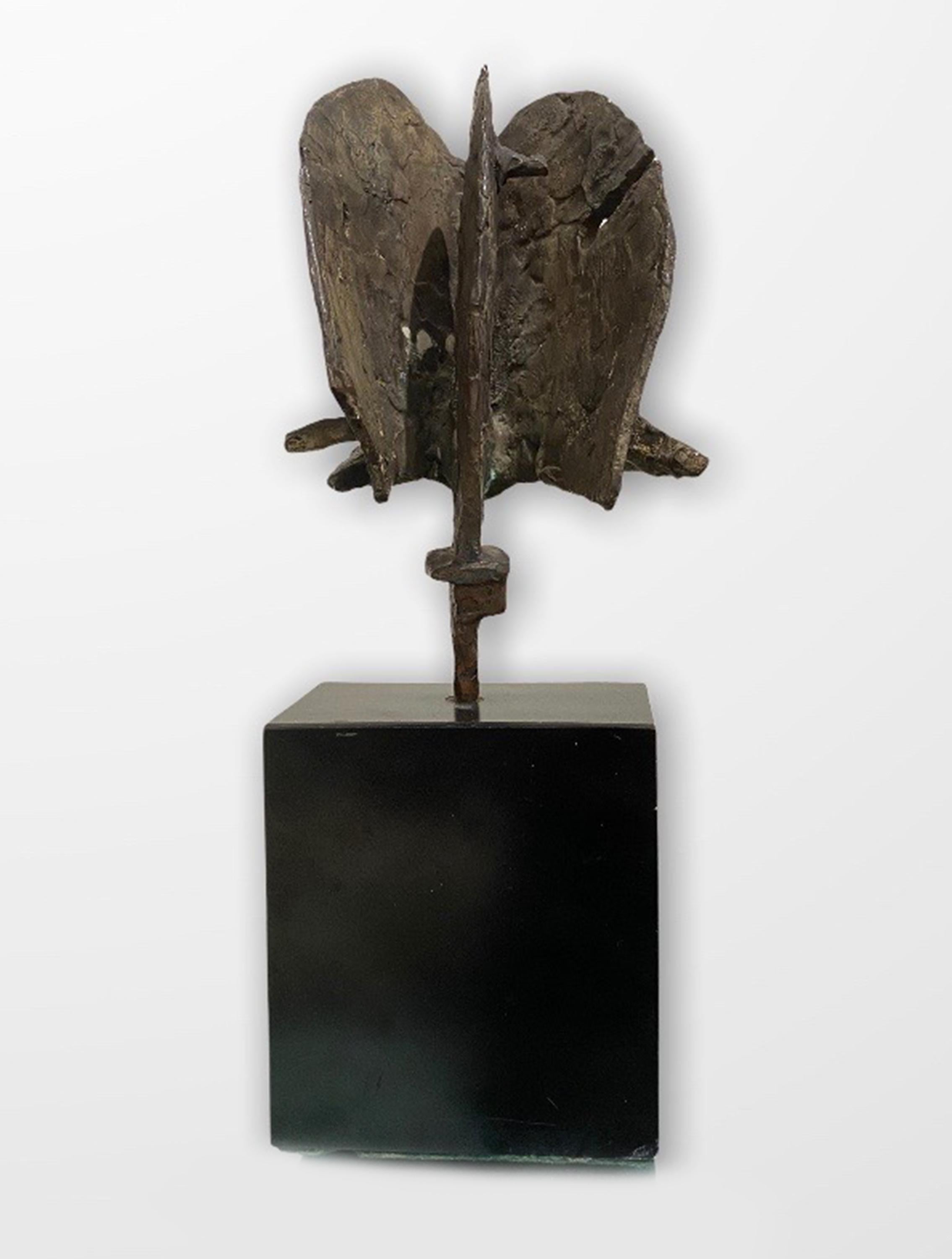 Luciano Minguzzi Abstract Sculpture – Guerriero (Kleiner Krieger) von Piccolo