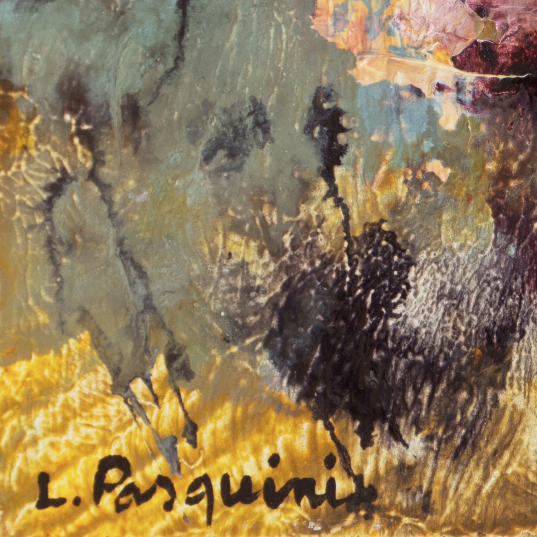 Paysage toscan, post-impressionnisme italien - Painting de Luciano Pasquini