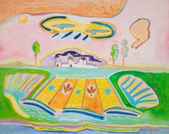 Cottage - Painting by Luciano Schifano - 1987