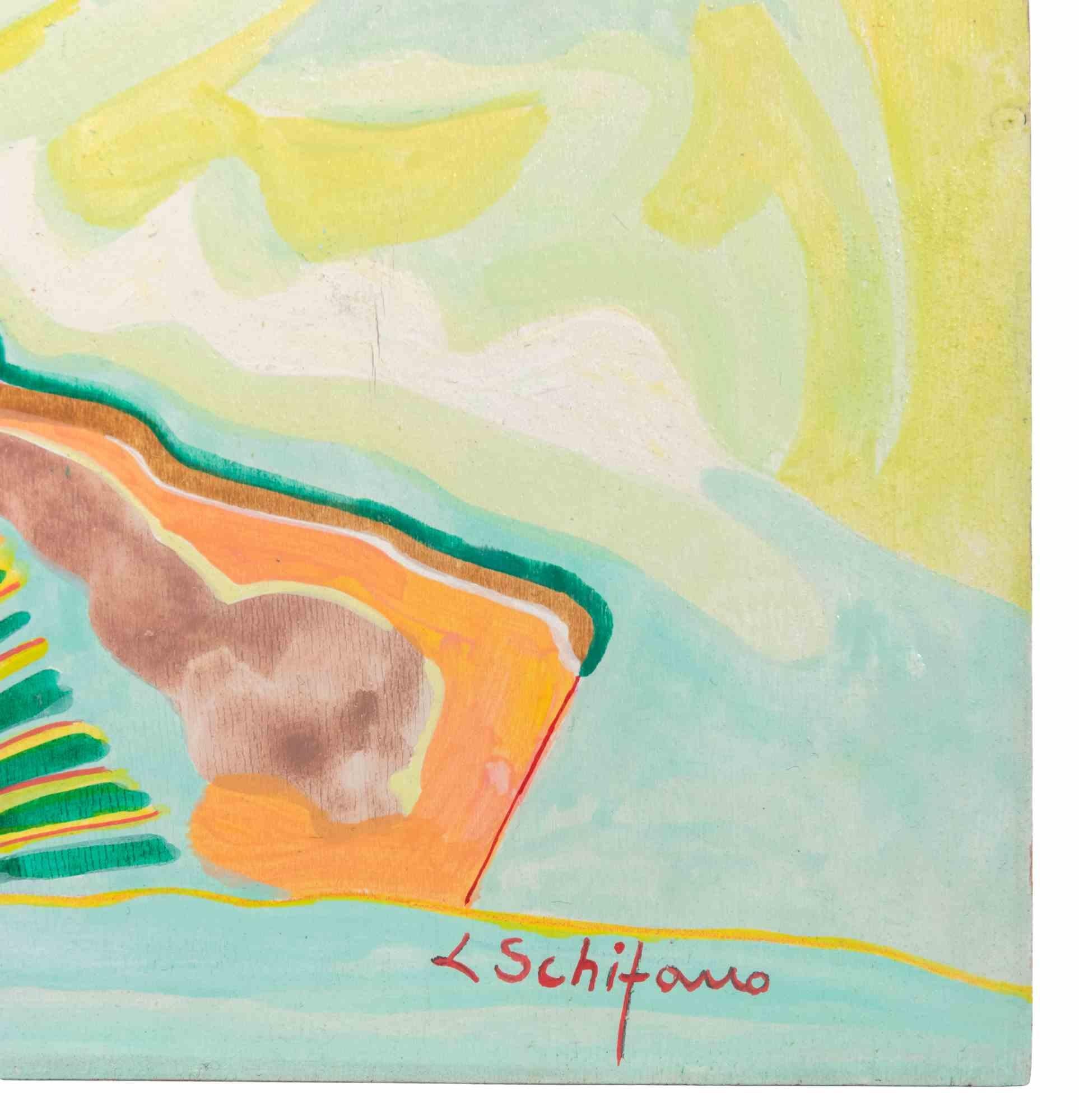 Country Figure - Painting by Luciano Schifano - 1987 For Sale 2