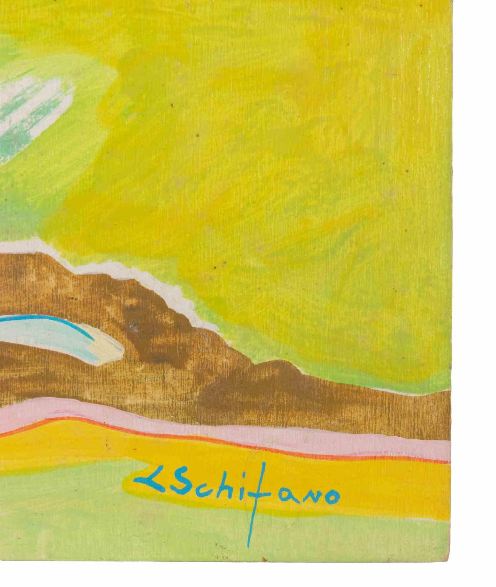 Country Figure - Painting by Luciano Schifano - 1988 For Sale 2