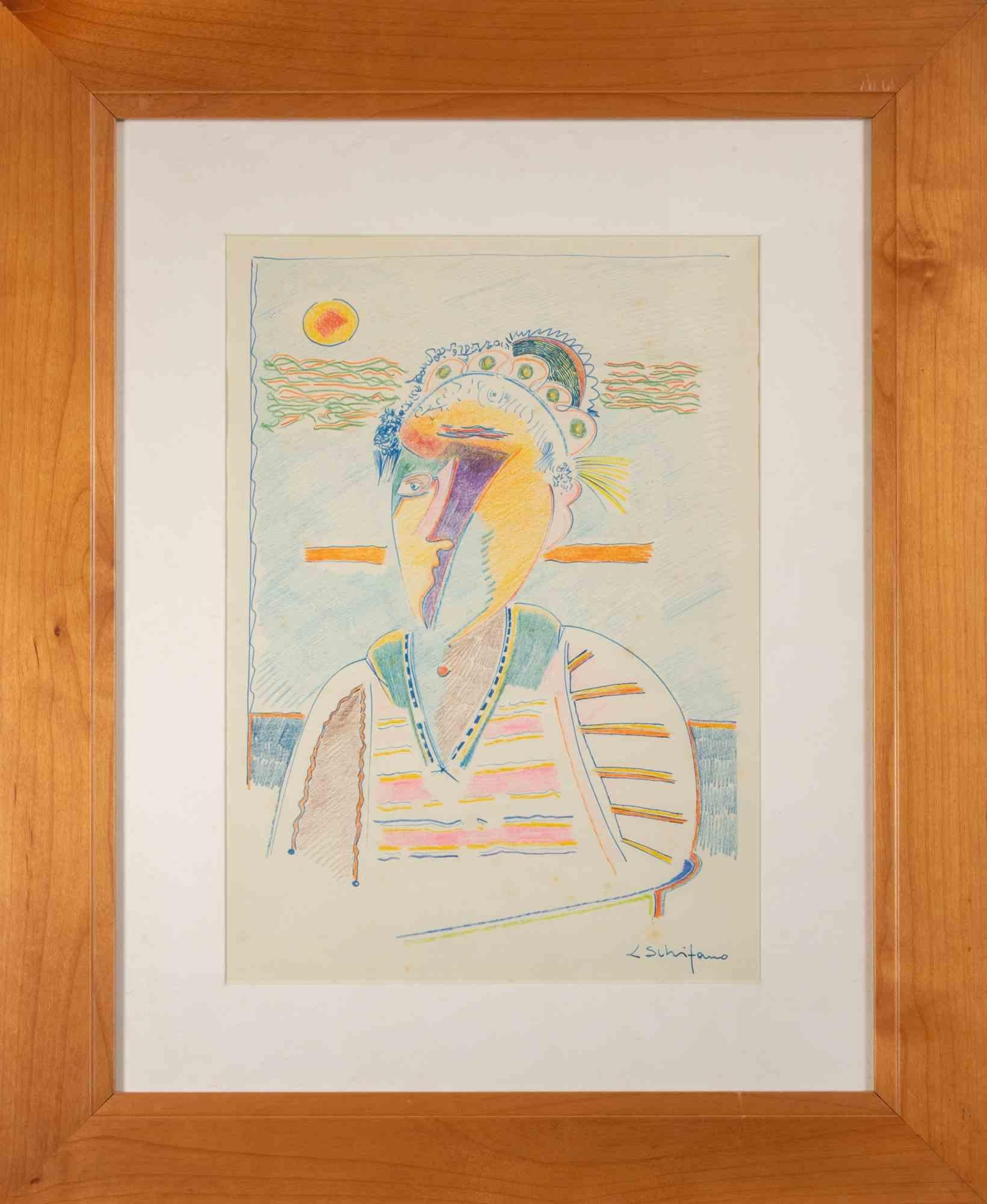 Pastell- und Aquarellzeichnung von Luciano Schifano aus den 1980er Jahren.

Inklusive eines zeitgenössischen Holzrahmens cm. 51x42.

Sehr guter Zustand.