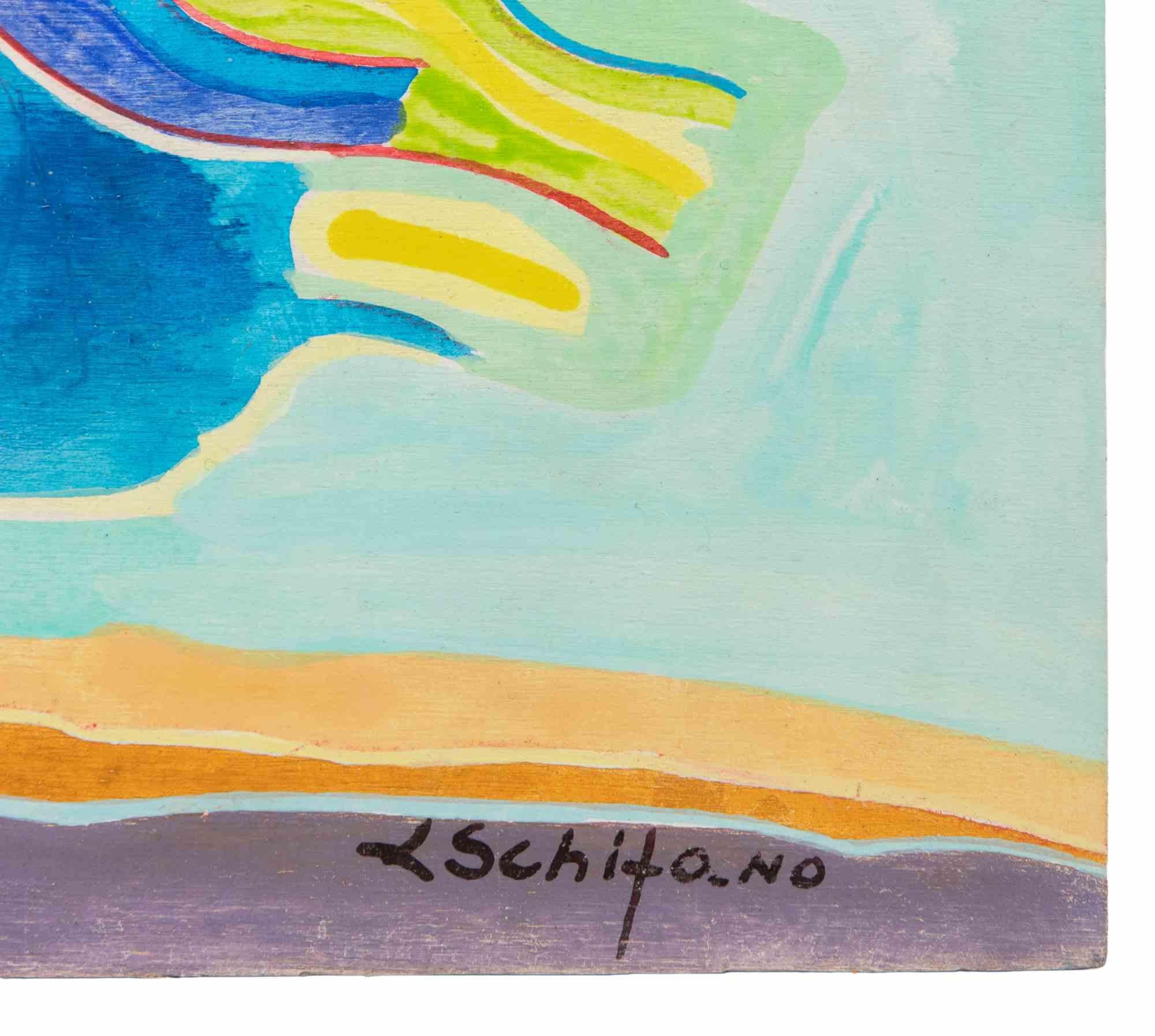Auf dem Sofa - Gemälde von Luciano Schifano - 1988 im Angebot 2