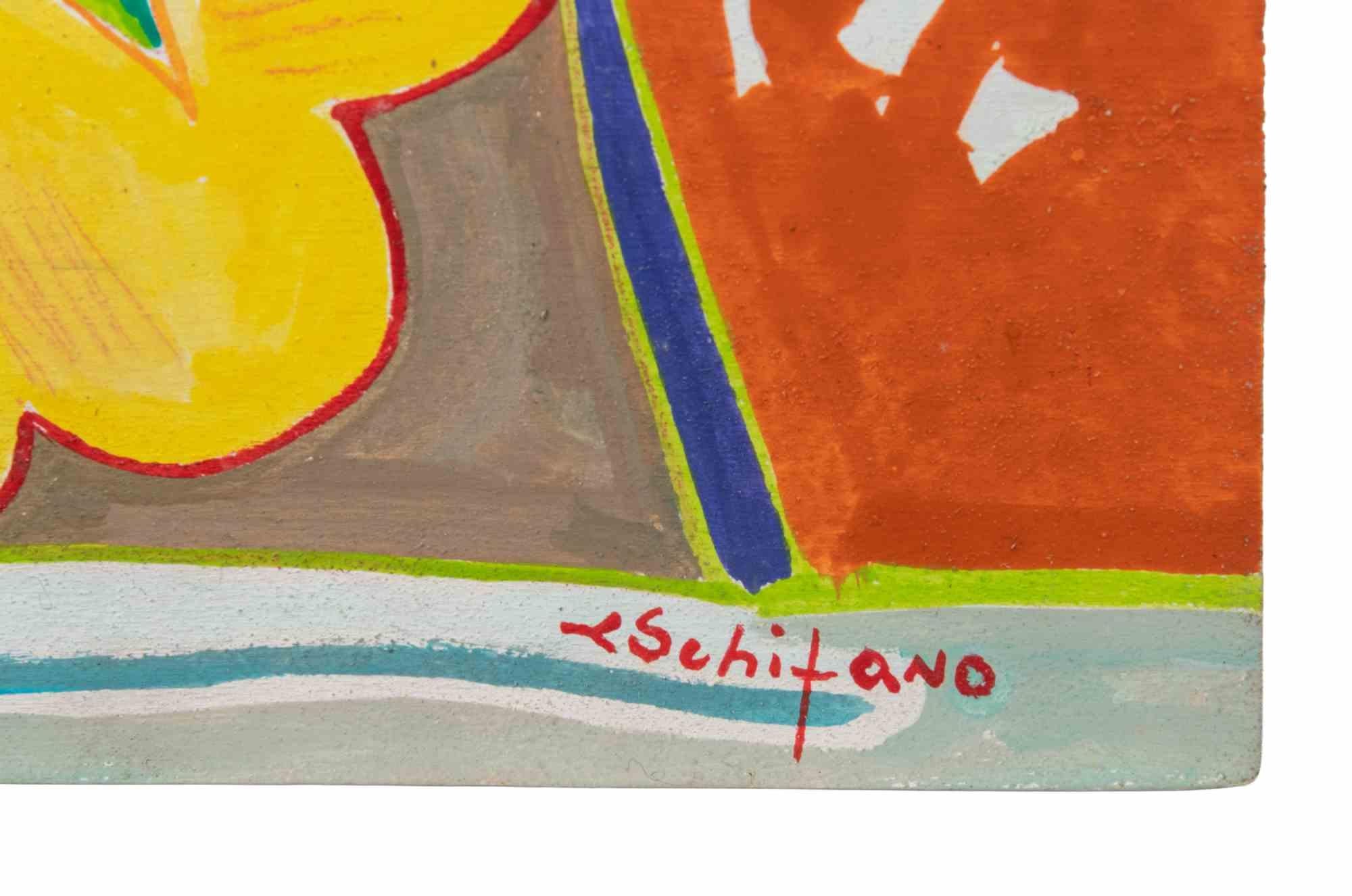 Still Life with Fruits - Painting by Luciano Schifano - 1990s For Sale 2