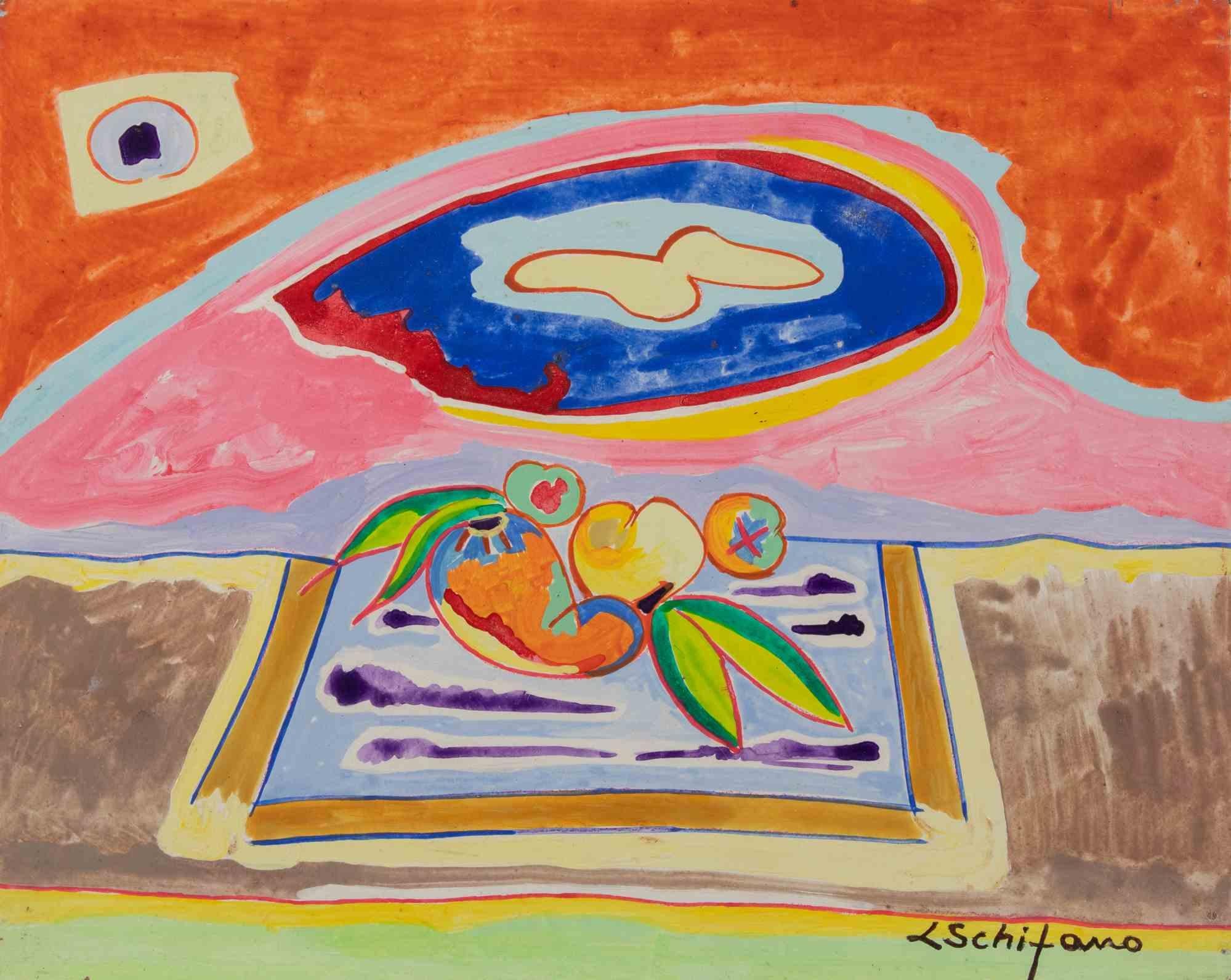 Oil on board realized by Luciano Schifano (1943) in 1988.

Hand signed and titled.

Good condition.