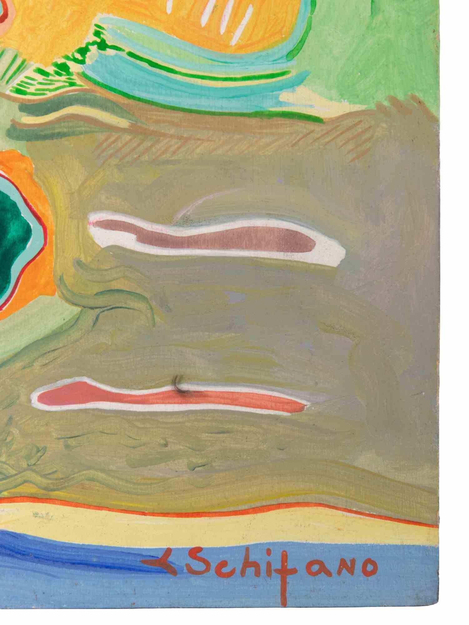 Der Weg - Gemälde von Luciano Schifano - 1987 im Angebot 2
