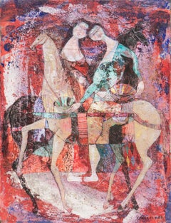 'Donne a cavallo', Modernismo italiano, Cavalli, Avant Garde, Olio equestre, Morandi