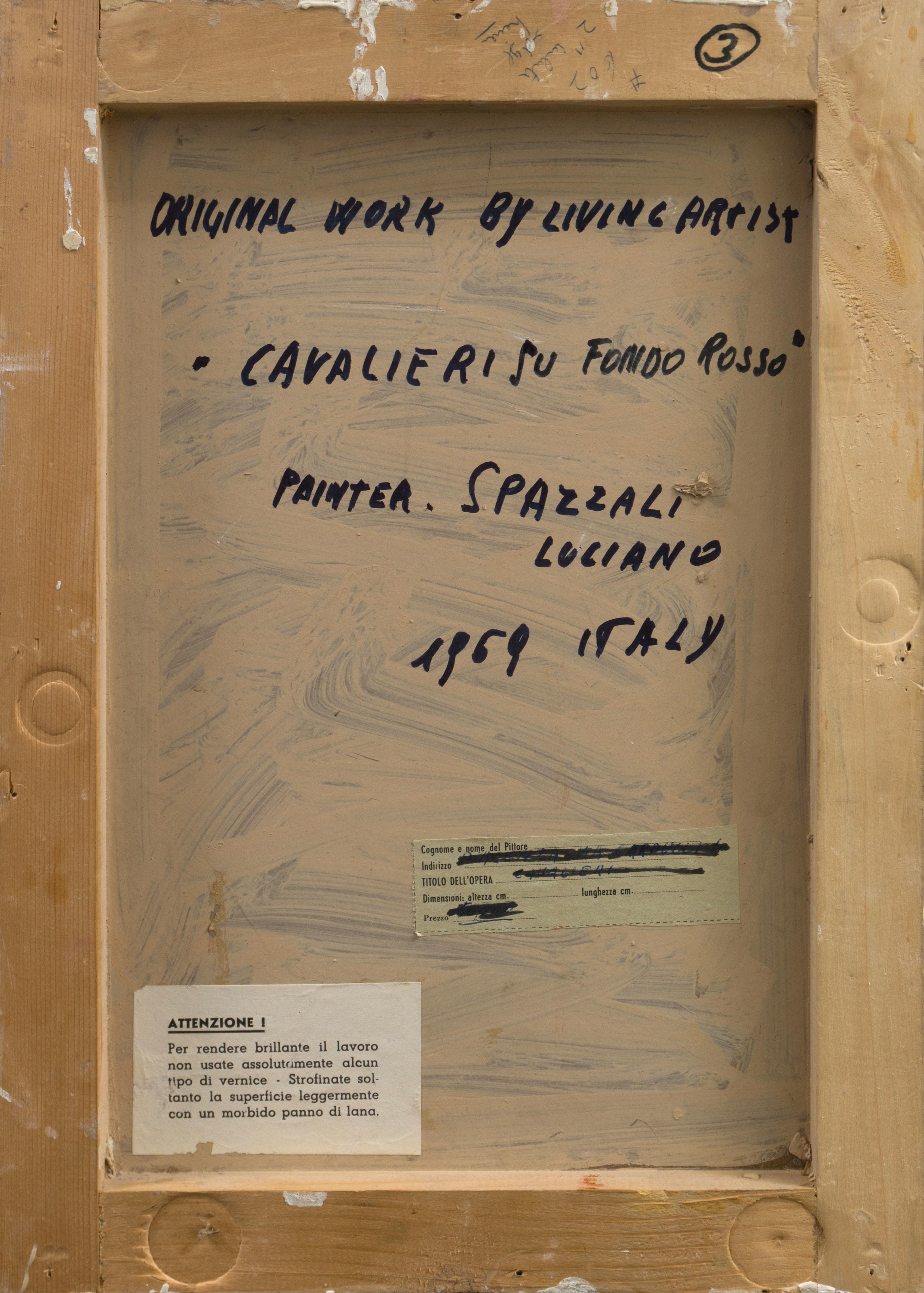 'Women Riding', Italian Modernism, Horses, Avant-Garde Equestrian oil, Morandi For Sale 7
