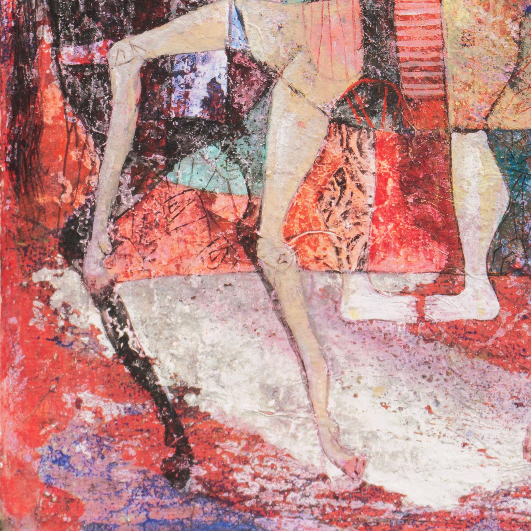 'Women Riding', Italian Modernism, Horses, Avant-Garde Equestrian oil, Morandi For Sale 3