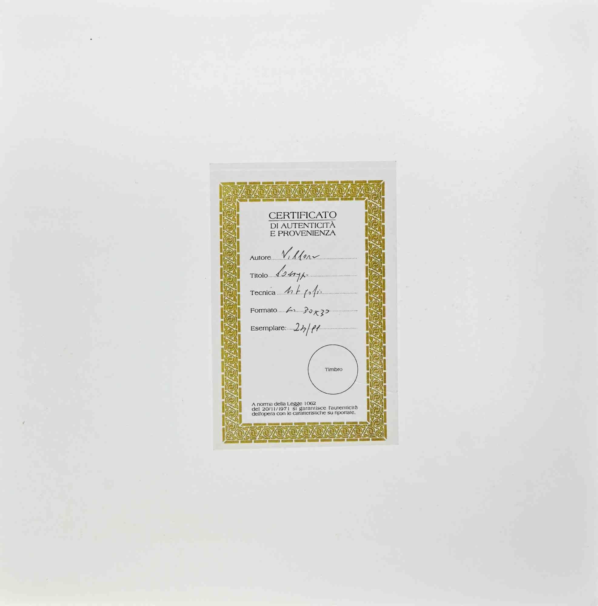 Paesaggio - Litografia di Luciano Villani - Fine XX secolo in vendita 1