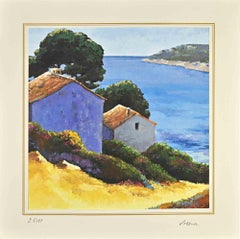 Landscape - Lithograph by Luciano Villani - Late 20th Century