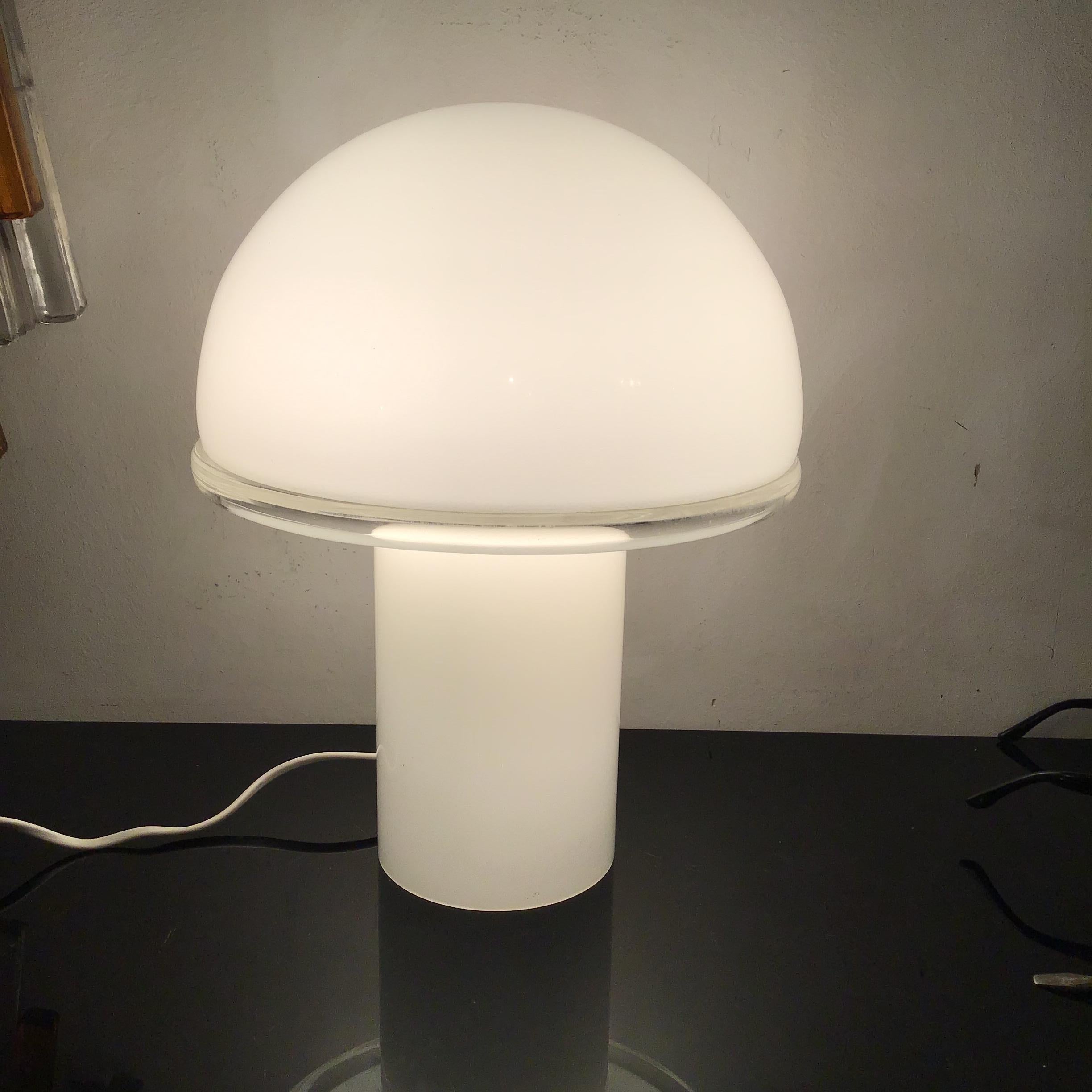 Luciano Vistosi Artemide Table Lamp Murano Glass Metal 1970 Italy  In Excellent Condition For Sale In Milano, IT