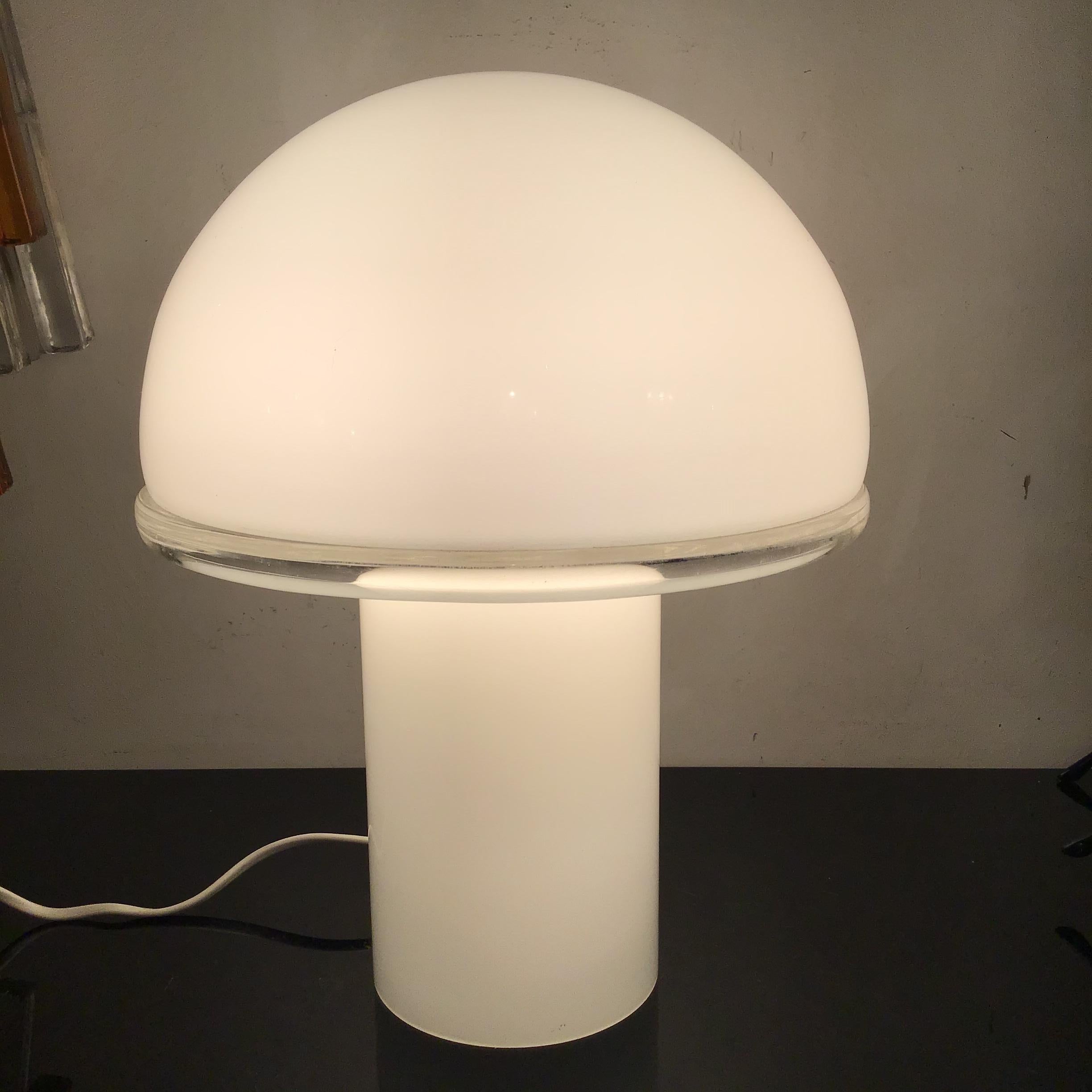 Luciano Vistosi Artemide Table Lamp Murano Glass Metal 1970 Italy  For Sale 1