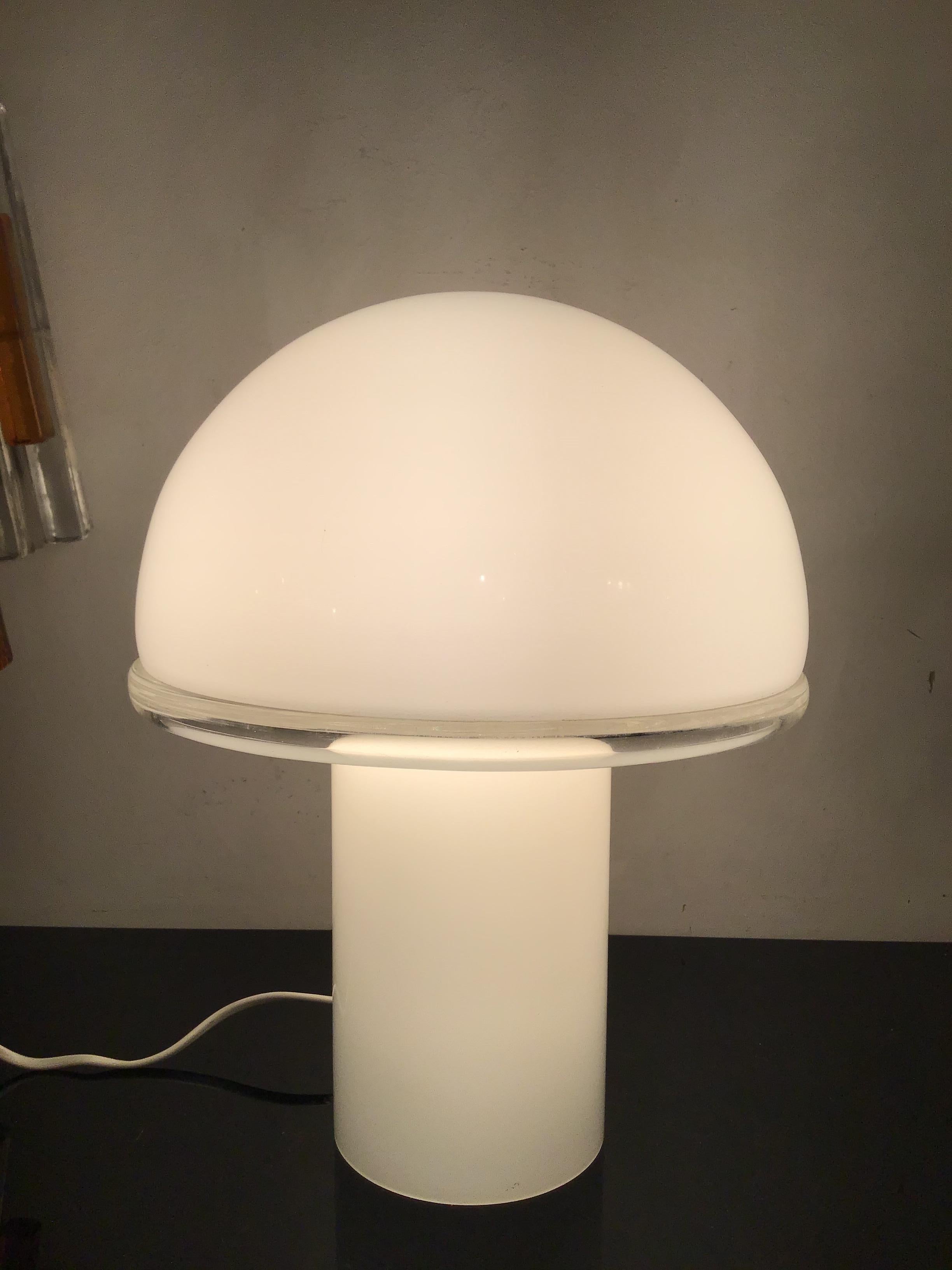 Luciano Vistosi Artemide Table Lamp Murano Glass Metal 1970 Italy  For Sale 3