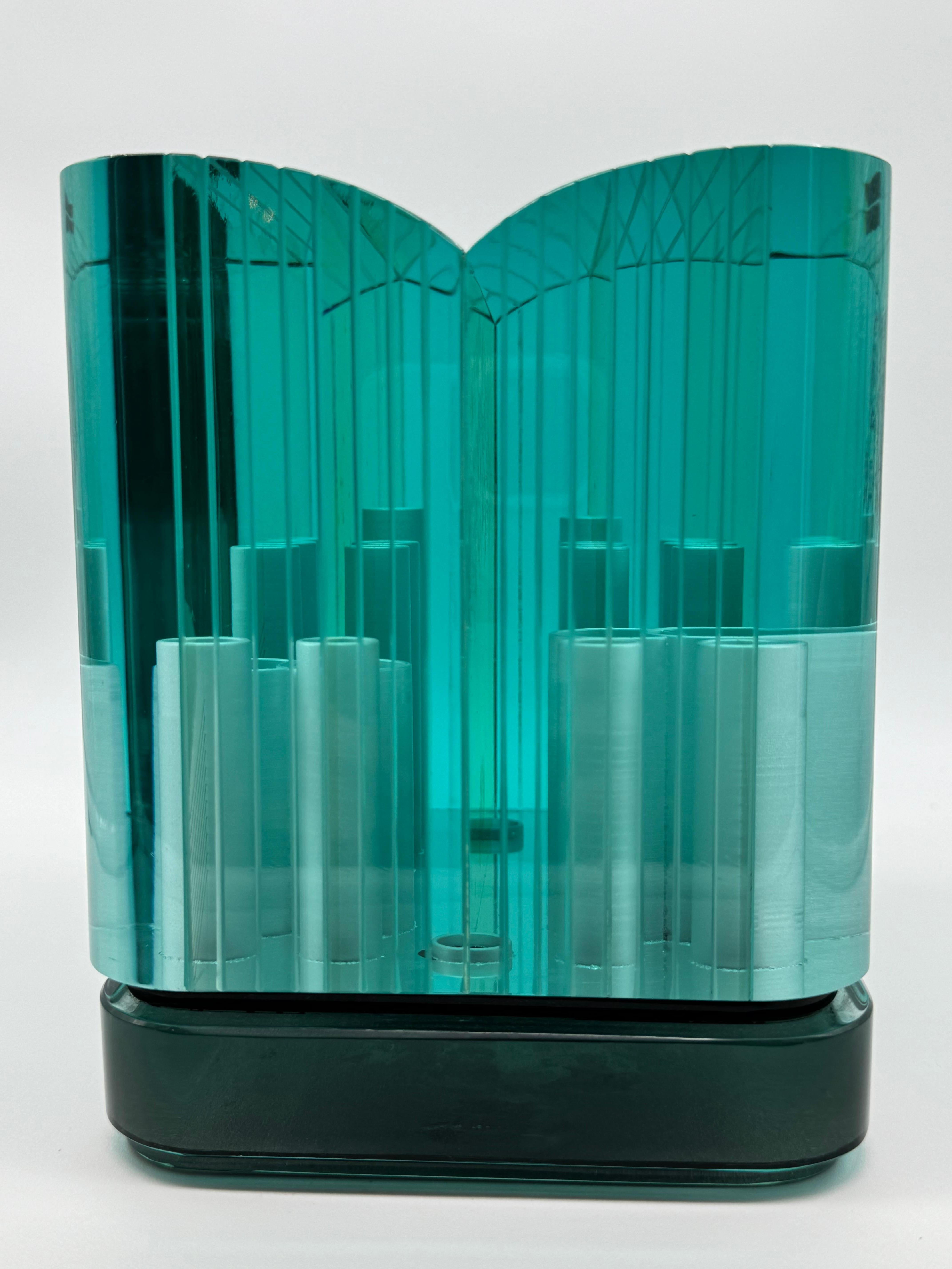 Luciano Vistosi Murano Kunstglas Architekturskulptur, signiert und datiert 1989 im Angebot 3