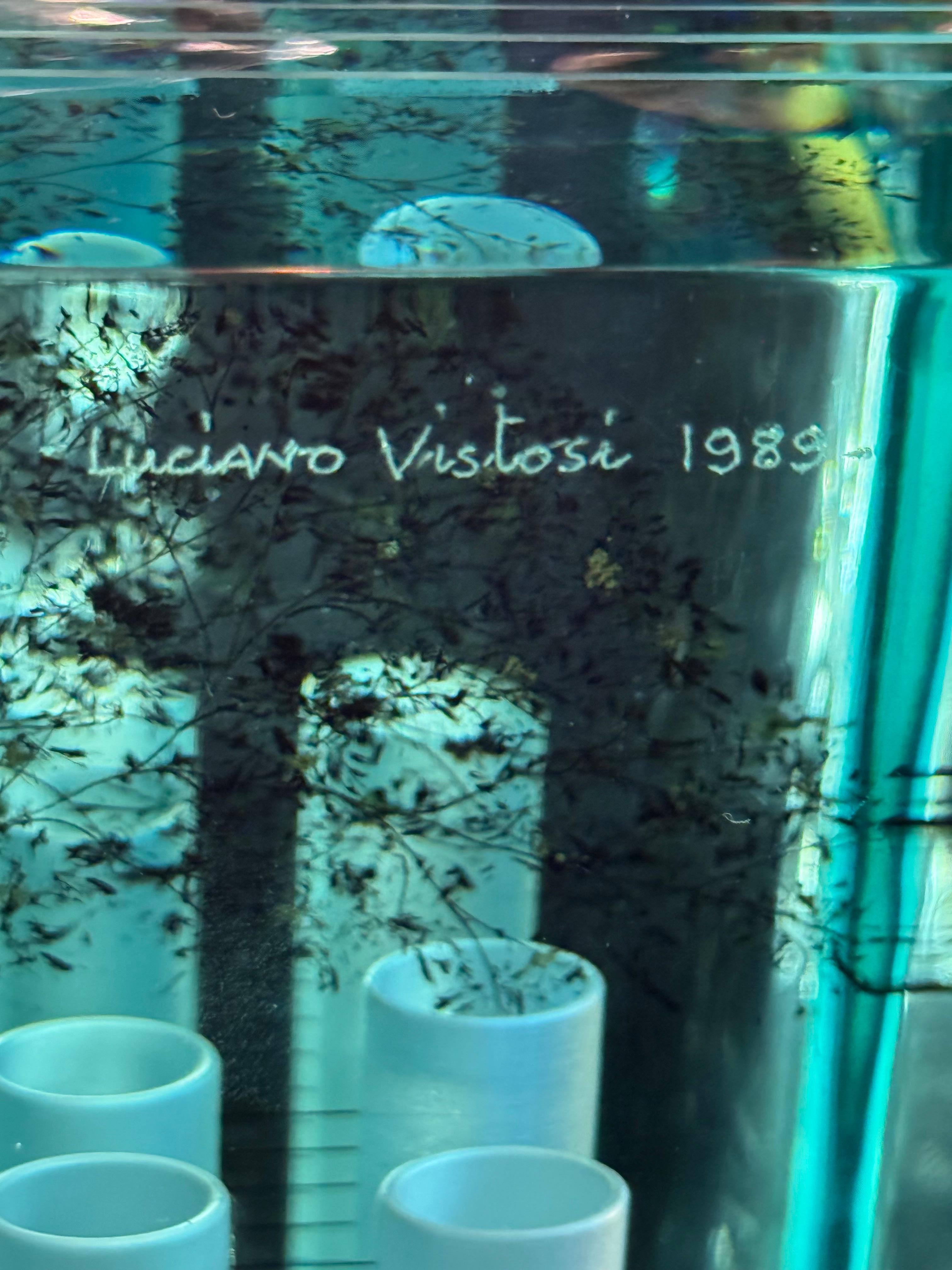 Luciano Vistosi Murano Kunstglas Architekturskulptur, signiert und datiert 1989 im Angebot 6