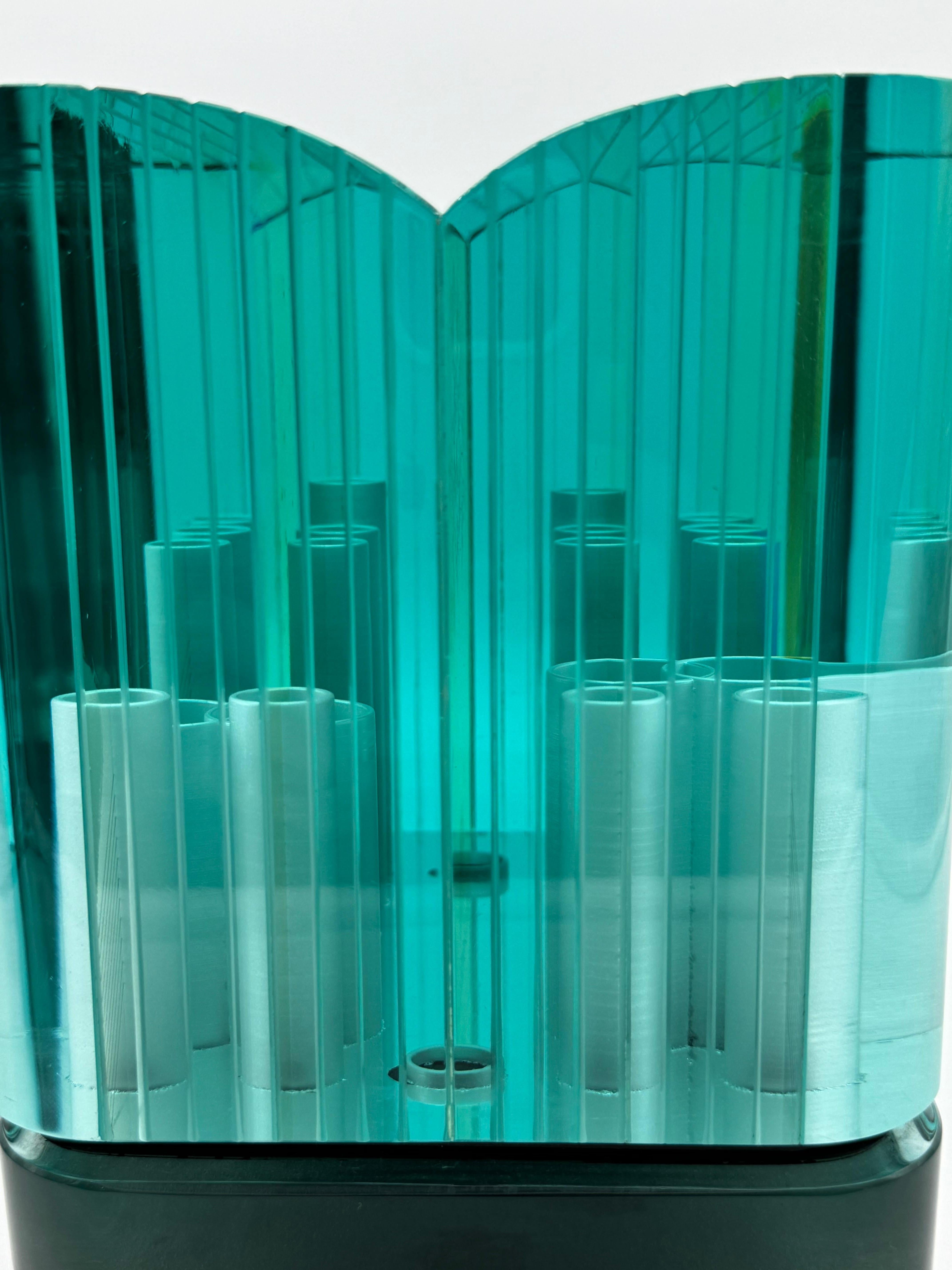 Luciano Vistosi Murano Kunstglas Architekturskulptur, signiert und datiert 1989 im Angebot 2