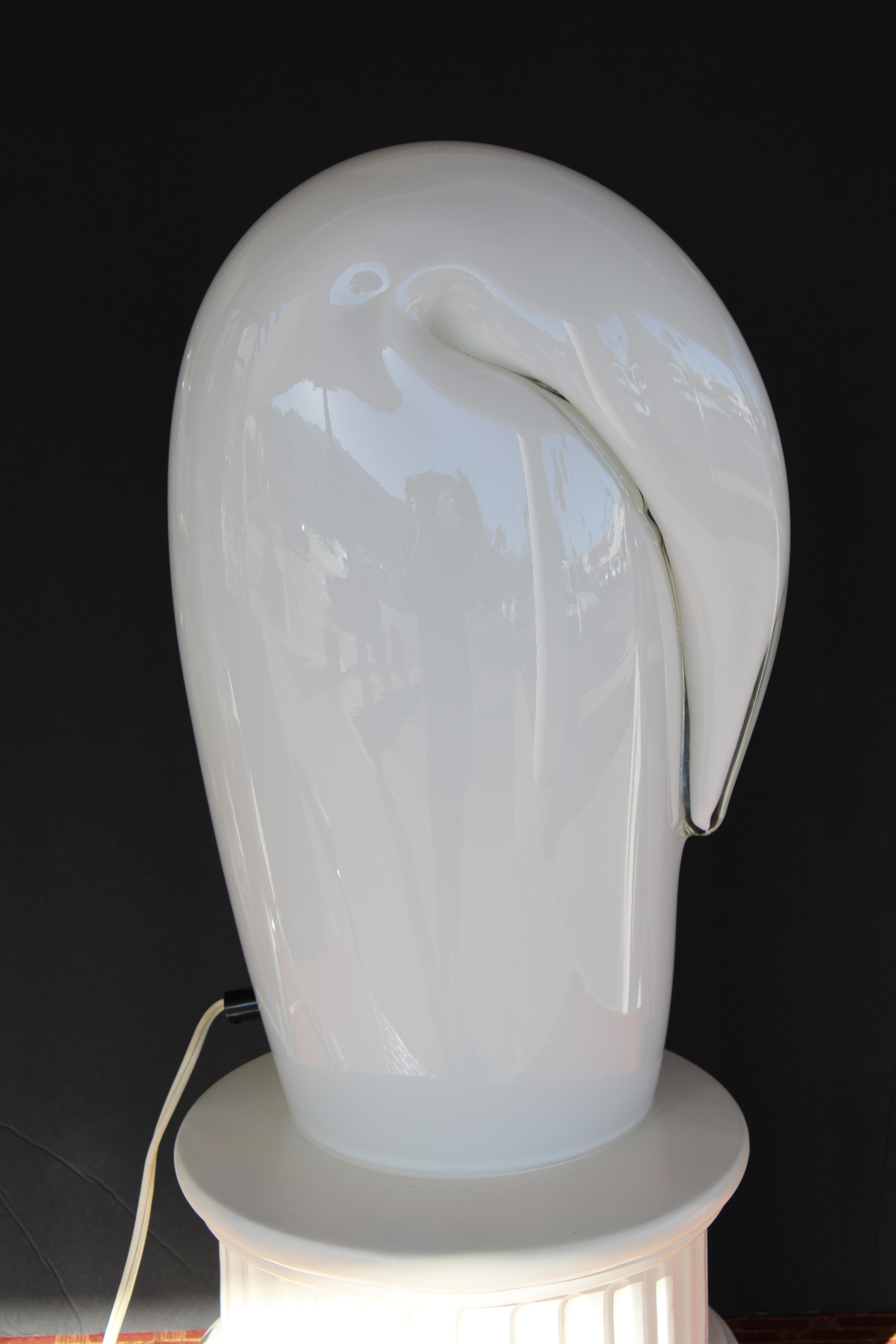 Une lampe spectaculaire et sculpturale de Luciano Vistosi pour Vetri. La lampe est impressionnante, mesurant 15,5