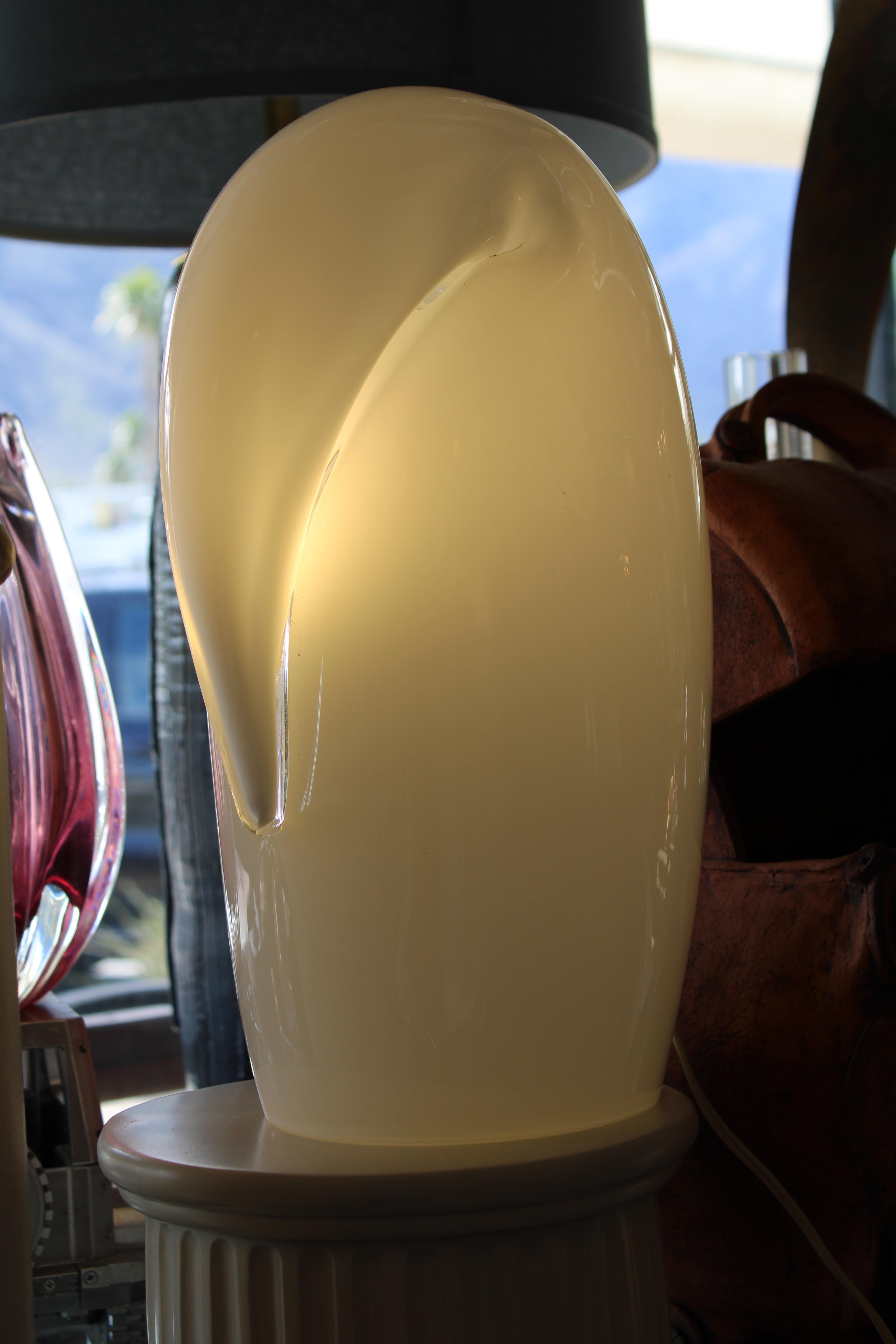 Luciano Vistosi Murano Glas Tischlampe von Vetri D'Arte im Zustand „Gut“ im Angebot in Palm Springs, CA
