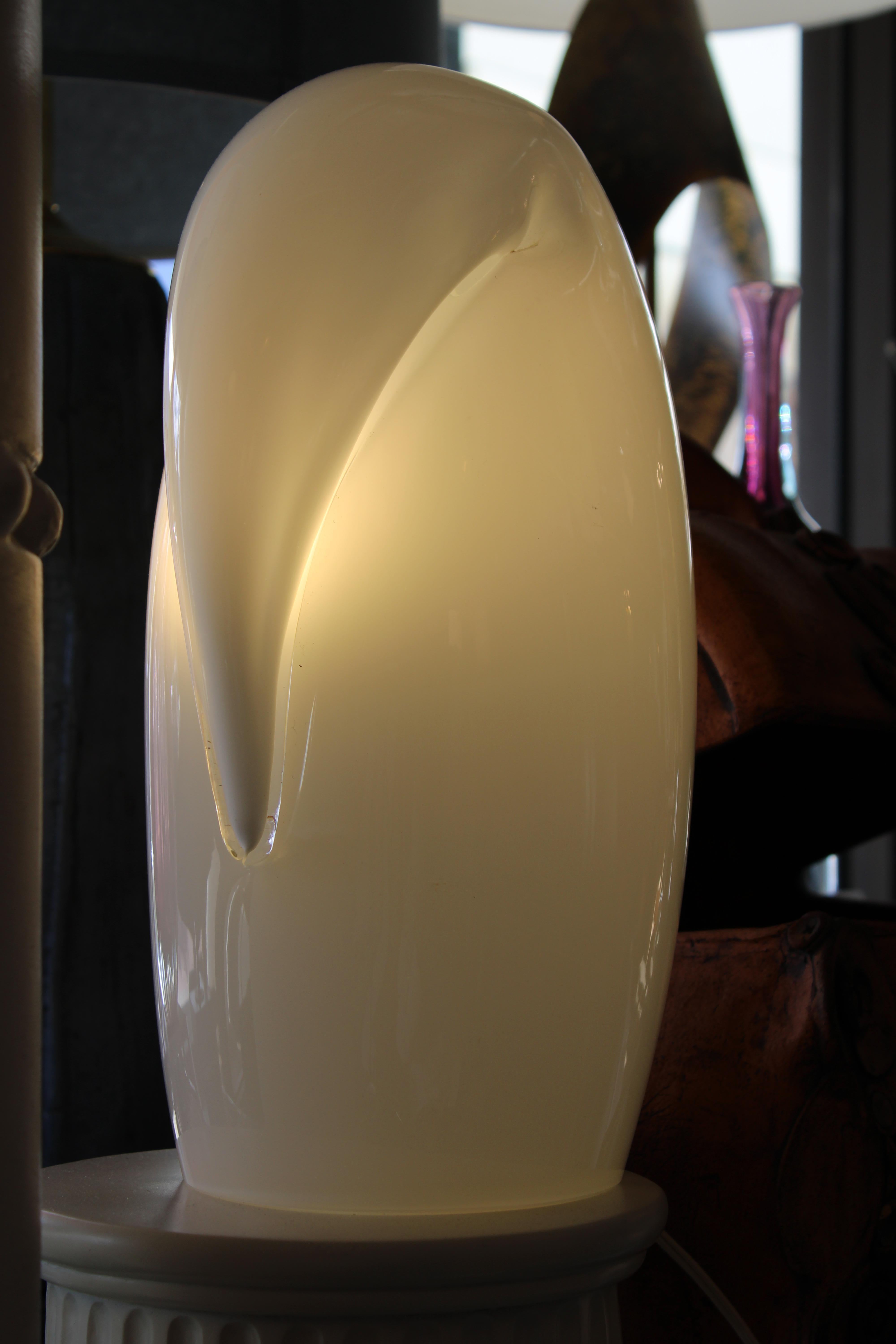 Late 20th Century Luciano Vistosi Murano Glass Table Lamp by Vetri D'Arte For Sale