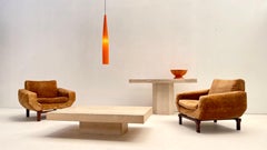 Luciano Vistosi Colgante naranja de cristal