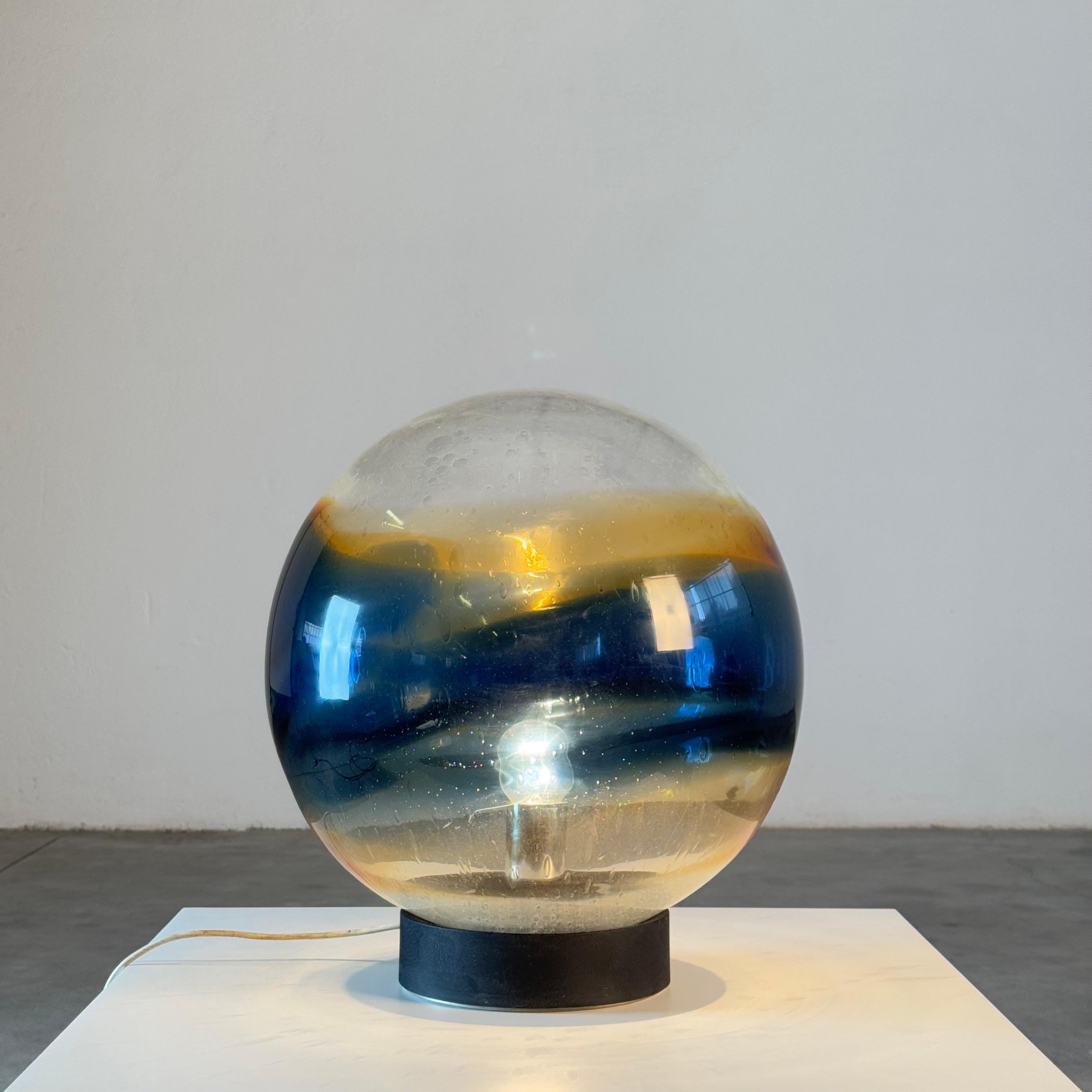 Luciano Vistosi Rare “Satellite” Table or Floor Lamp in Blown Murano Glass, 1970 Metal en venta