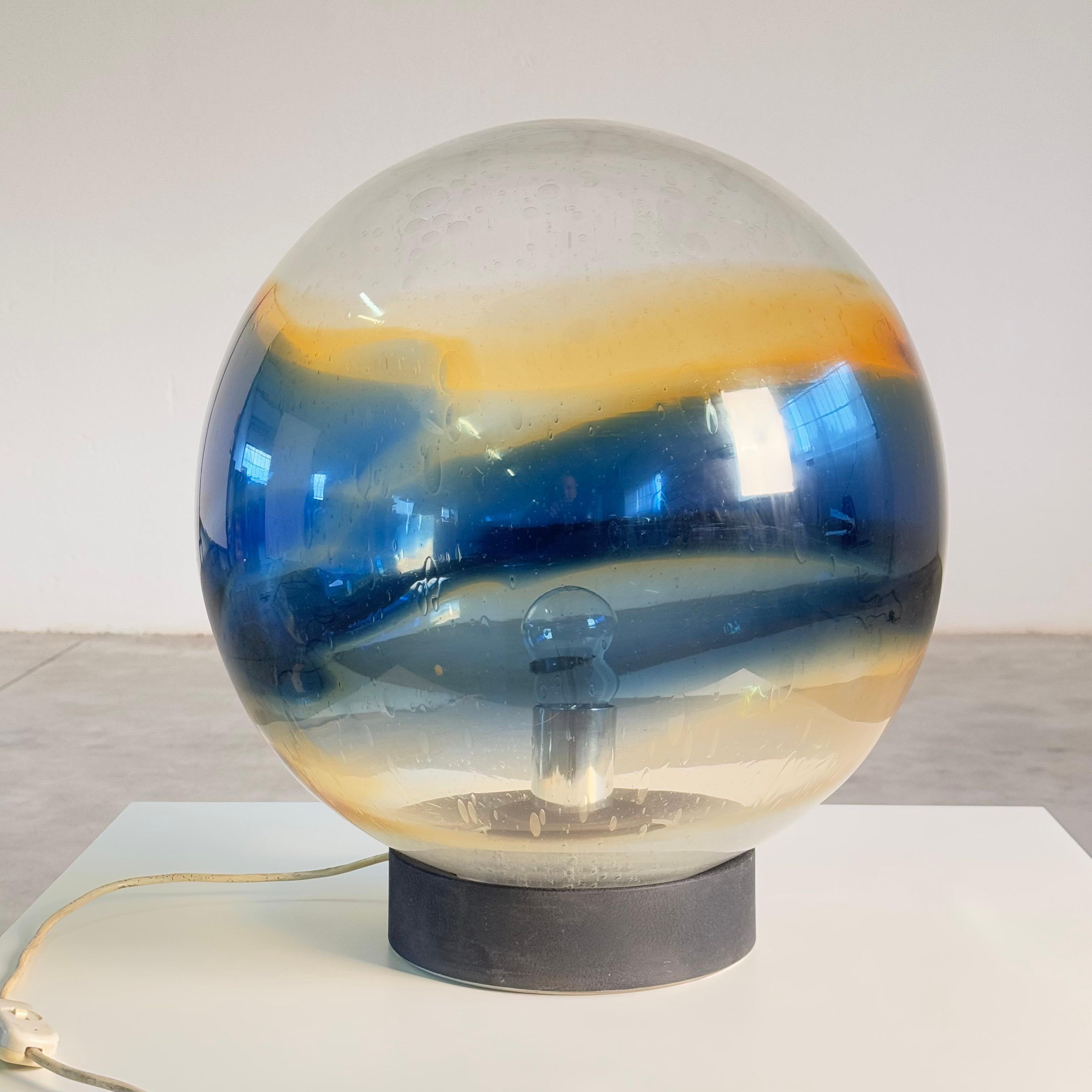 Luciano Vistosi Rare “Satellite” Table or Floor Lamp in Blown Murano Glass, 1970 en venta 1